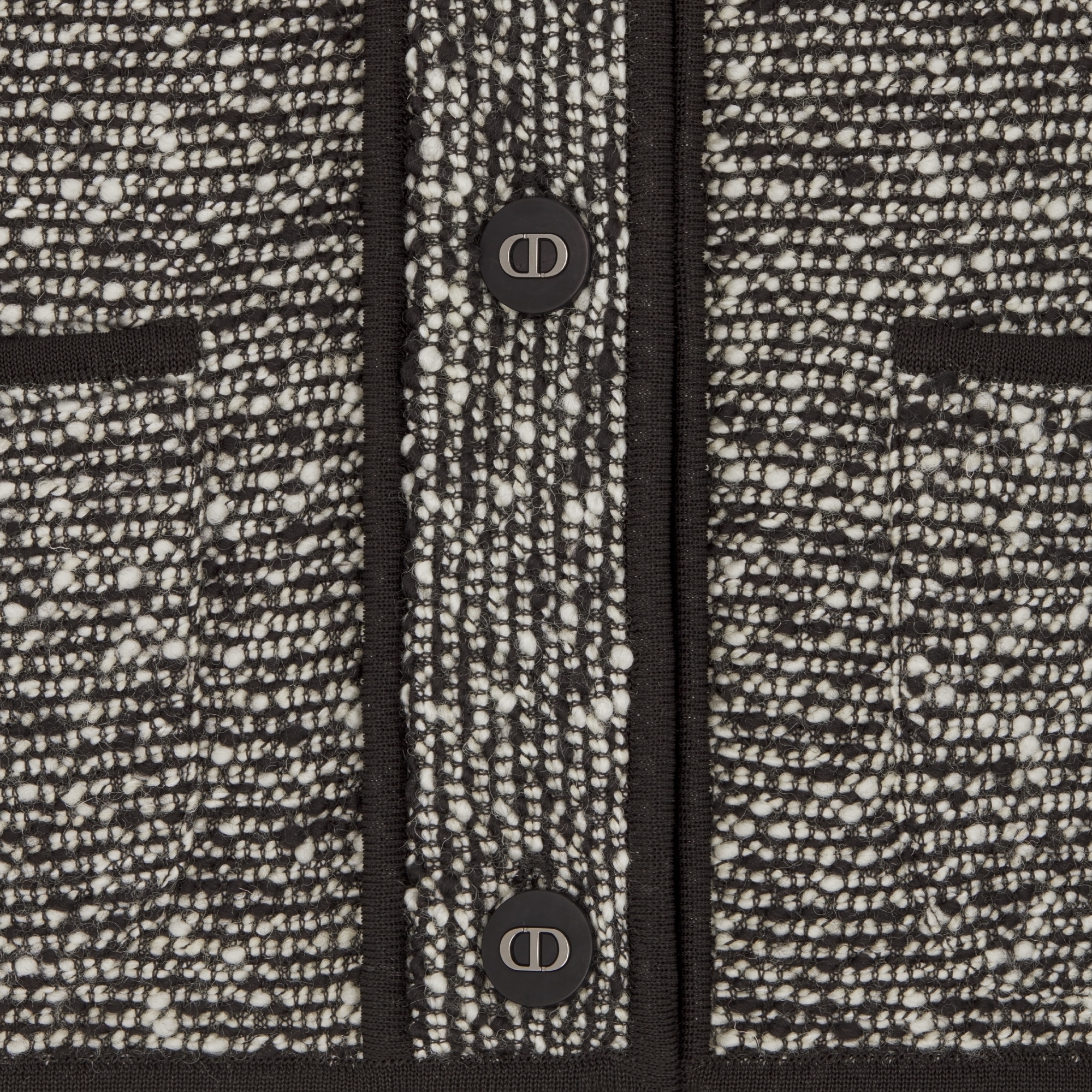 夹克 黑色绵羊毛混纺针织面料层次色调纹理效果 E09