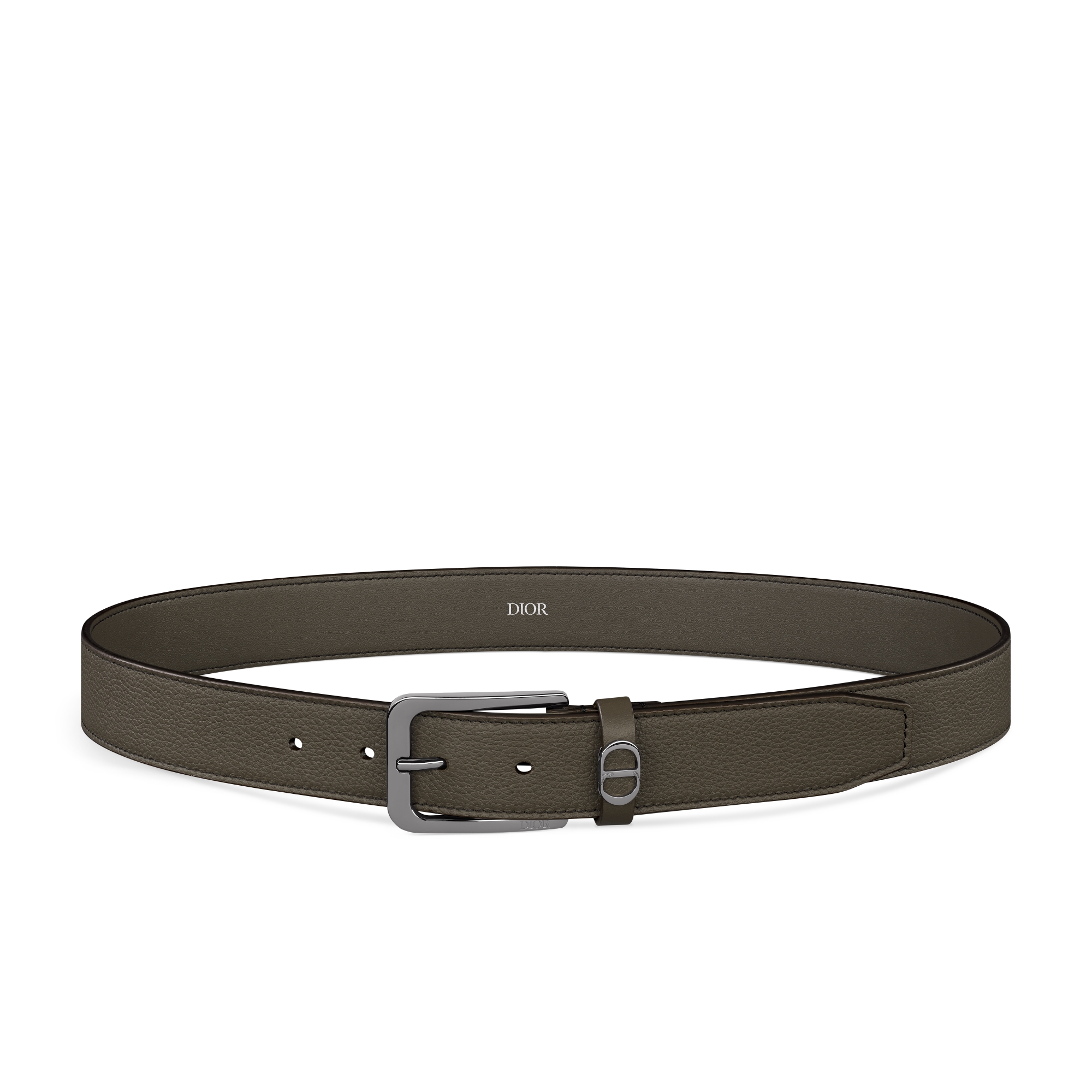 CD Icon 腰带 33 毫米棕色粒面牛皮革 E01