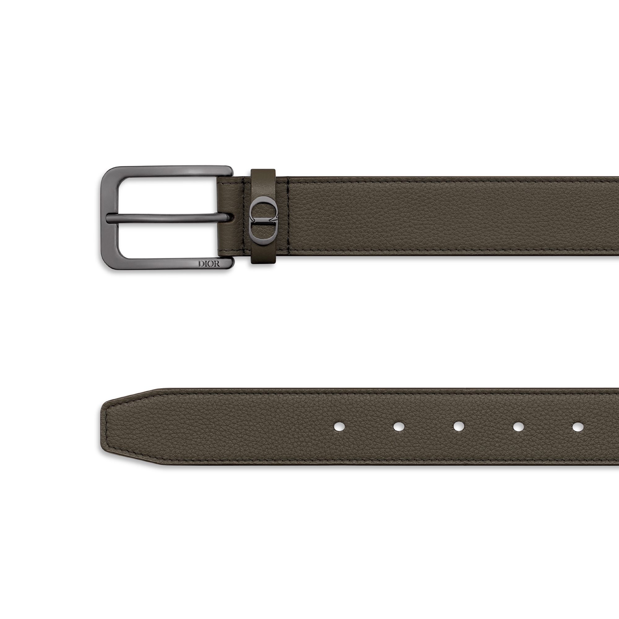 CD Icon 腰带 33 毫米棕色粒面牛皮革 E06