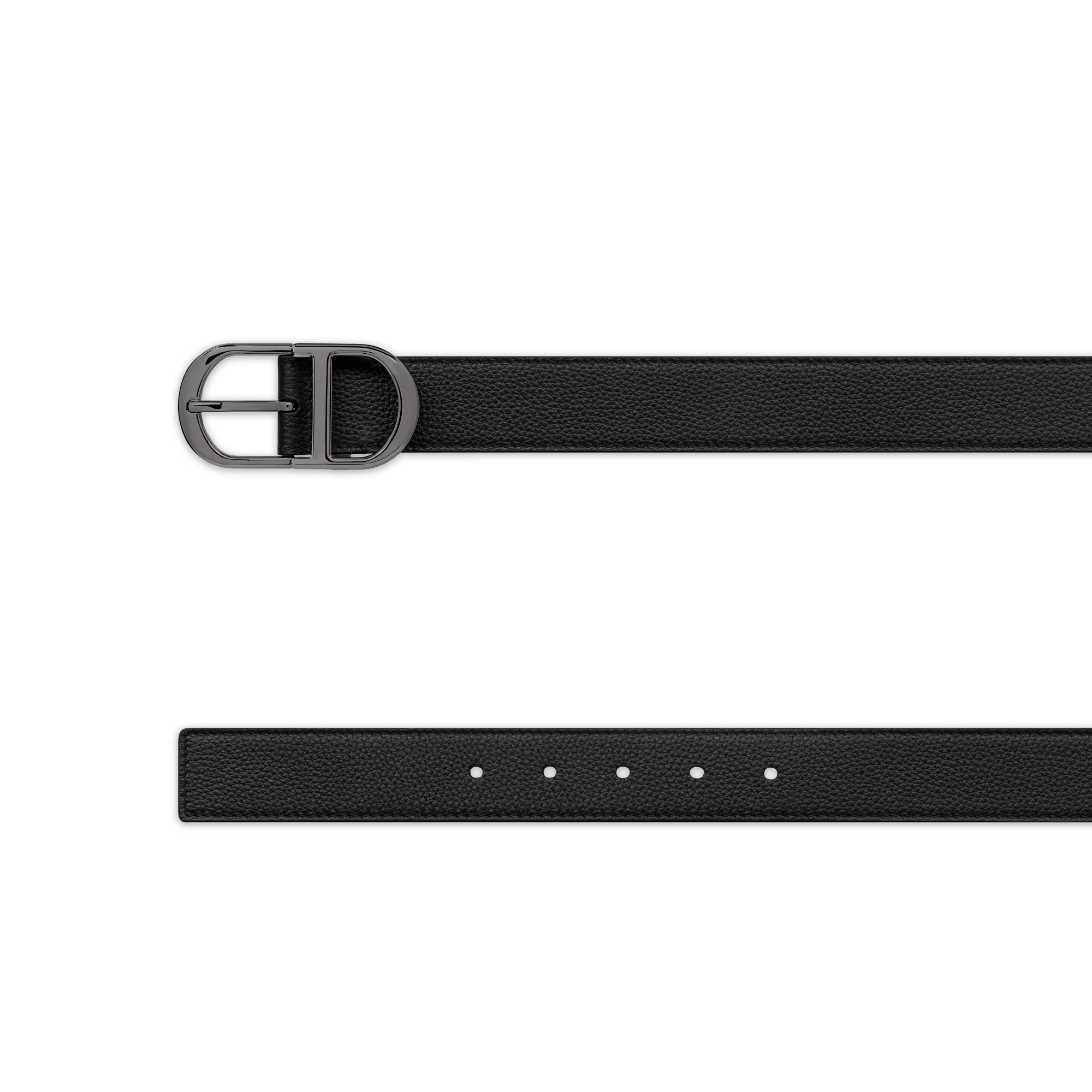 腰带 33 毫米黑色粒面牛皮革 E06