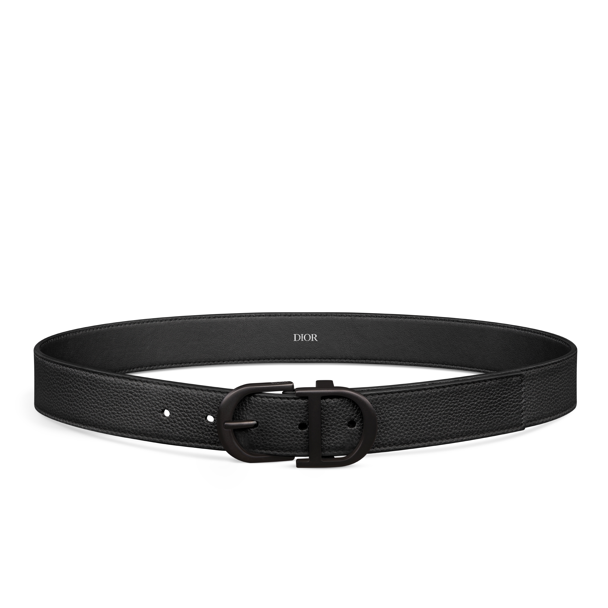 腰带 33 毫米黑色粒面牛皮革 E01