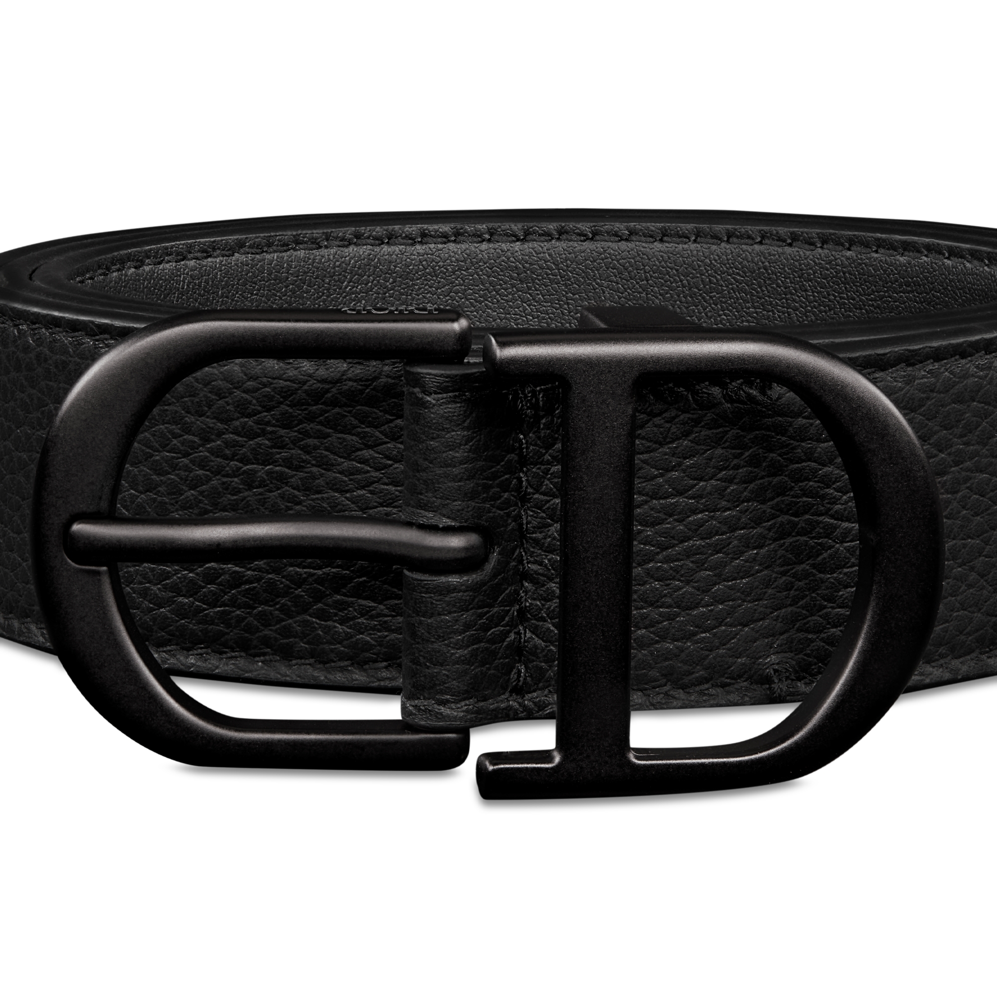 腰带 33 毫米黑色粒面牛皮革 E09