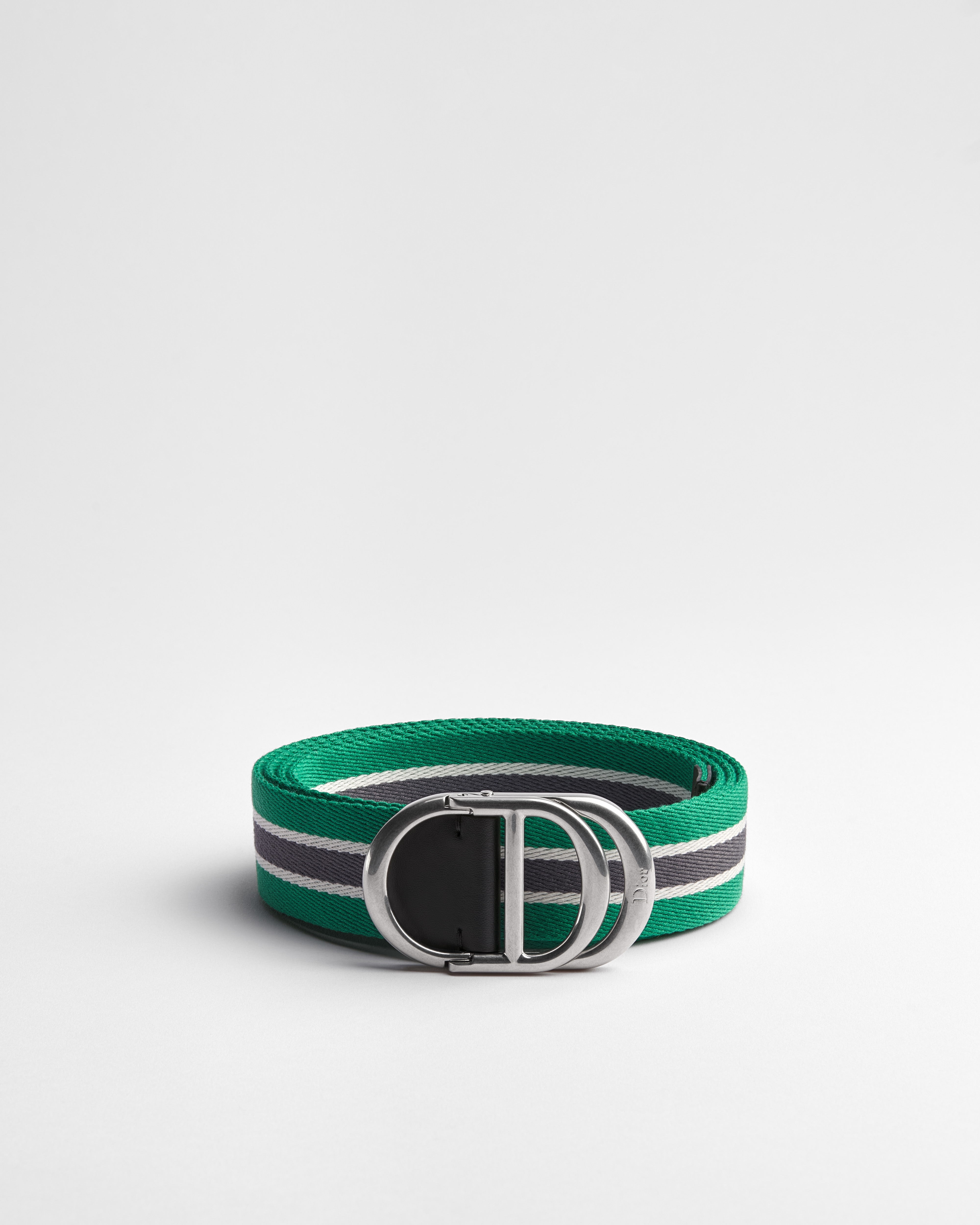 CD 腰带 35 毫米牛皮革和三色绿色尼龙 E01