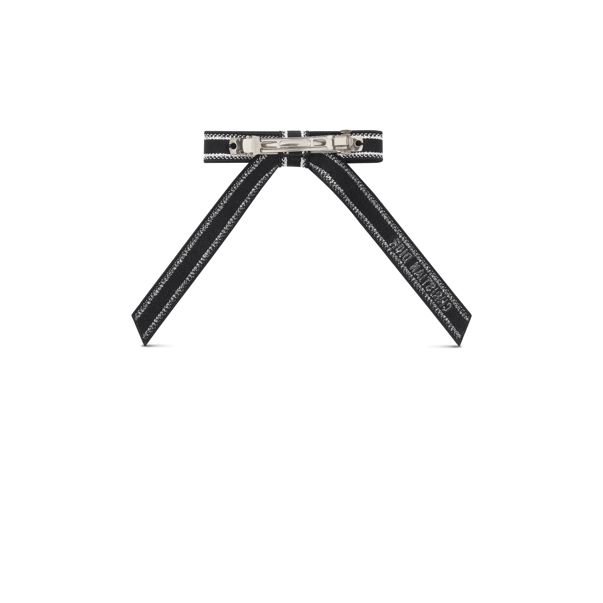 Dior Twist 蝴蝶结 黑色和白色 Christian Dior 标志刺绣 E08