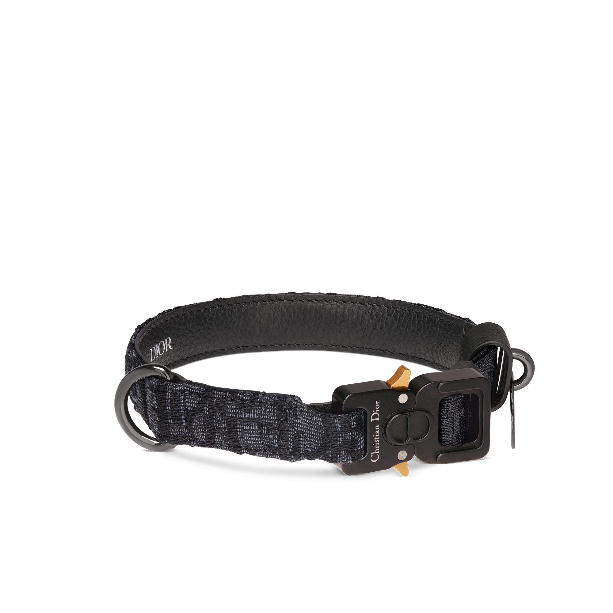 宠物项圈 黑色 Oblique 印花面料 E03