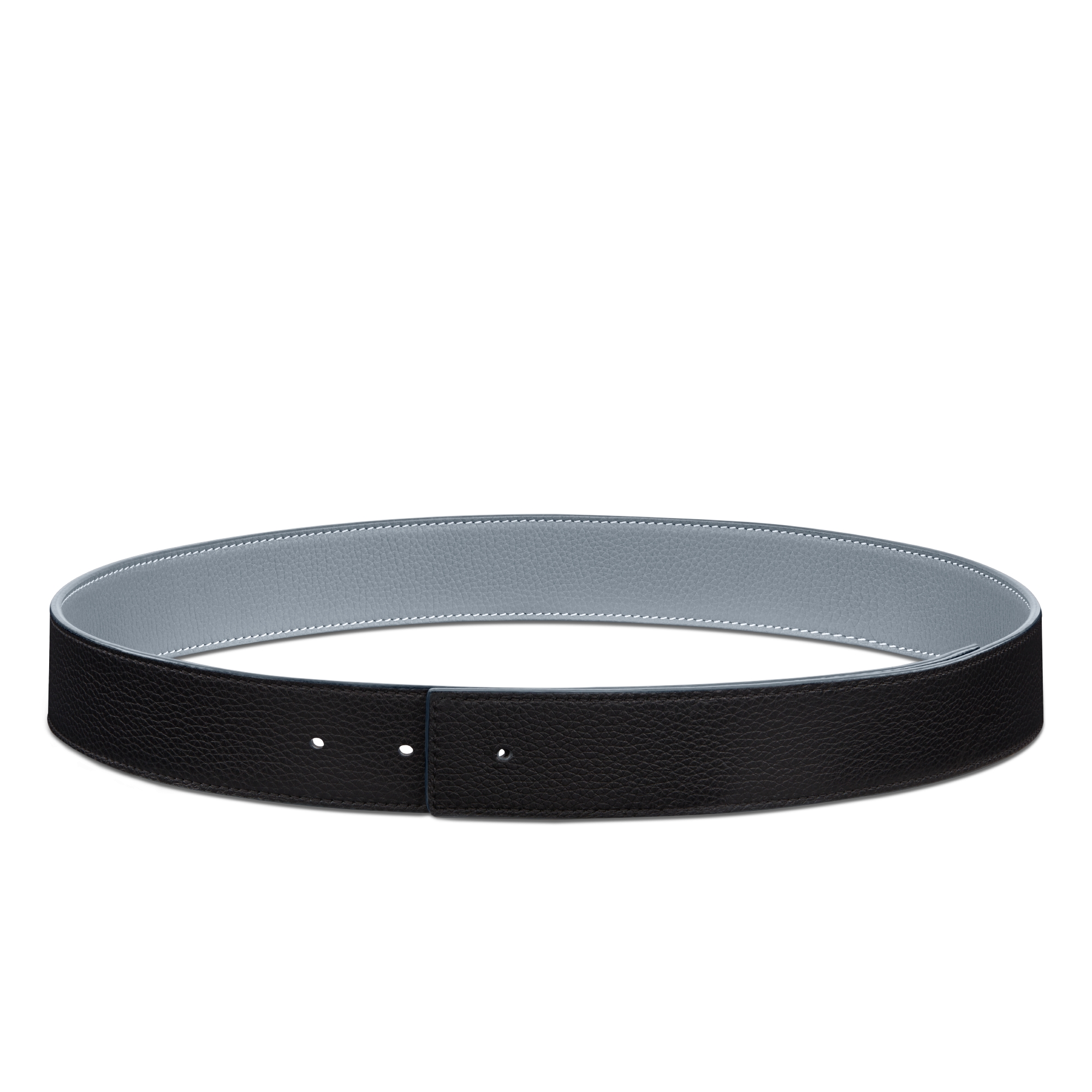 双面腰带 35 毫米迪奥灰粒面牛皮革和黑色粒面牛皮革 E07