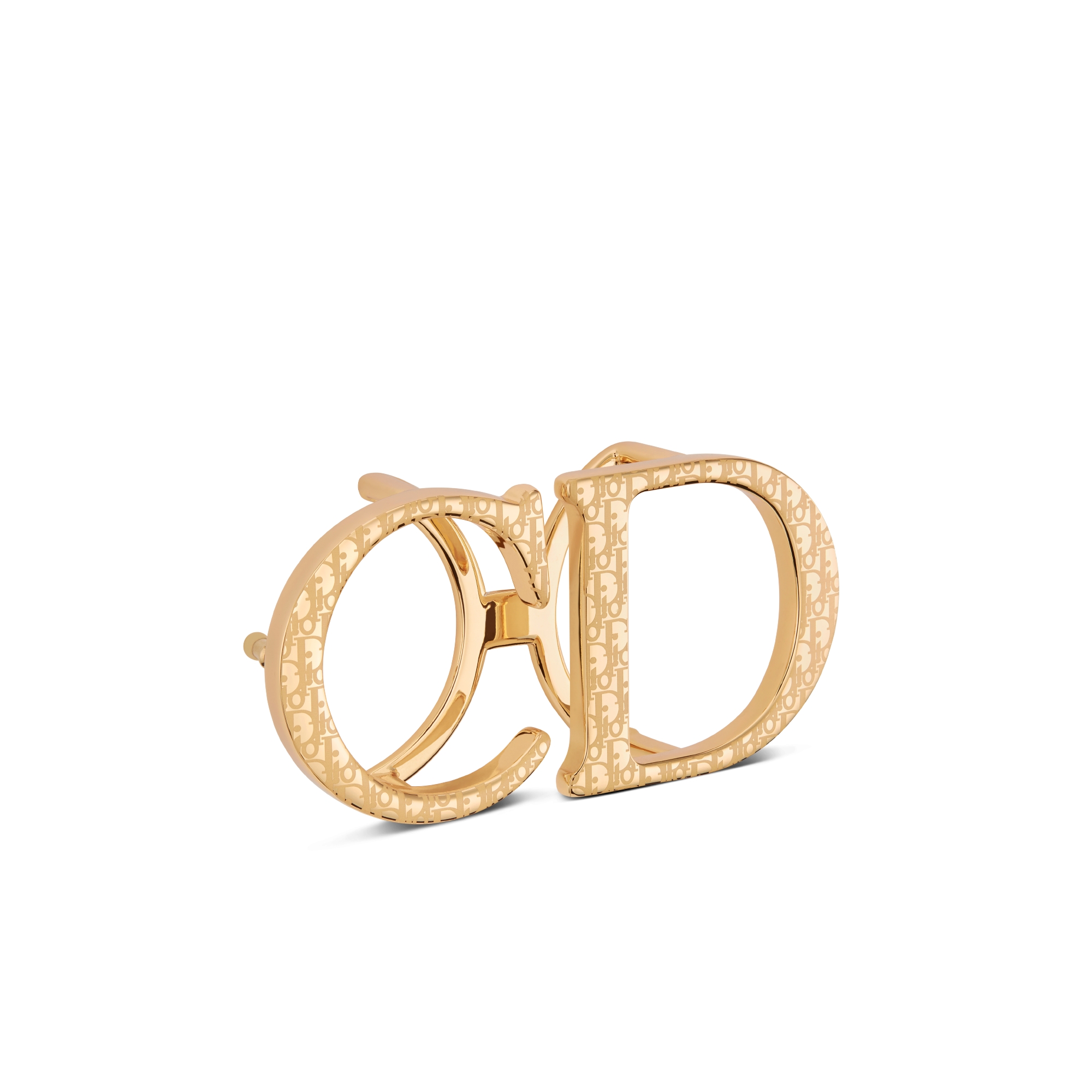 CD 腰带扣 35 毫米金色饰面铜合金 Dior Oblique 图案 E03