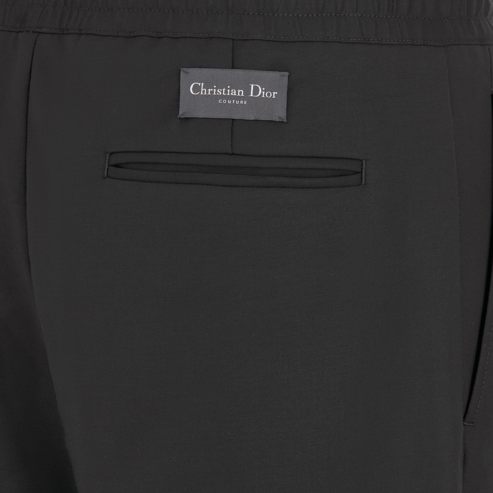 运动长裤 黑色棉质斜纹面料 Christian Dior Couture 标签 E09