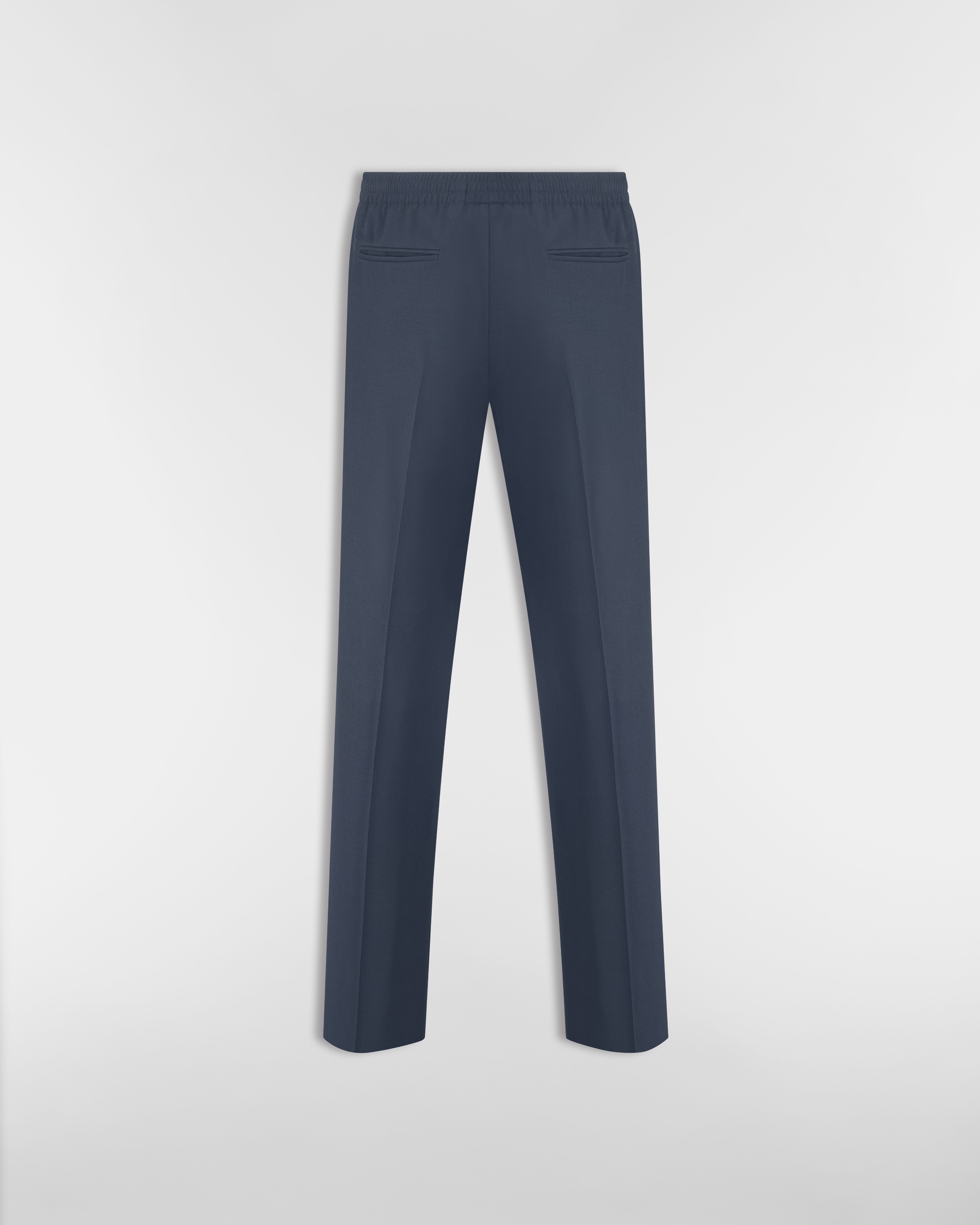 精裁运动裤 海军蓝色绵羊毛混纺面料 E08