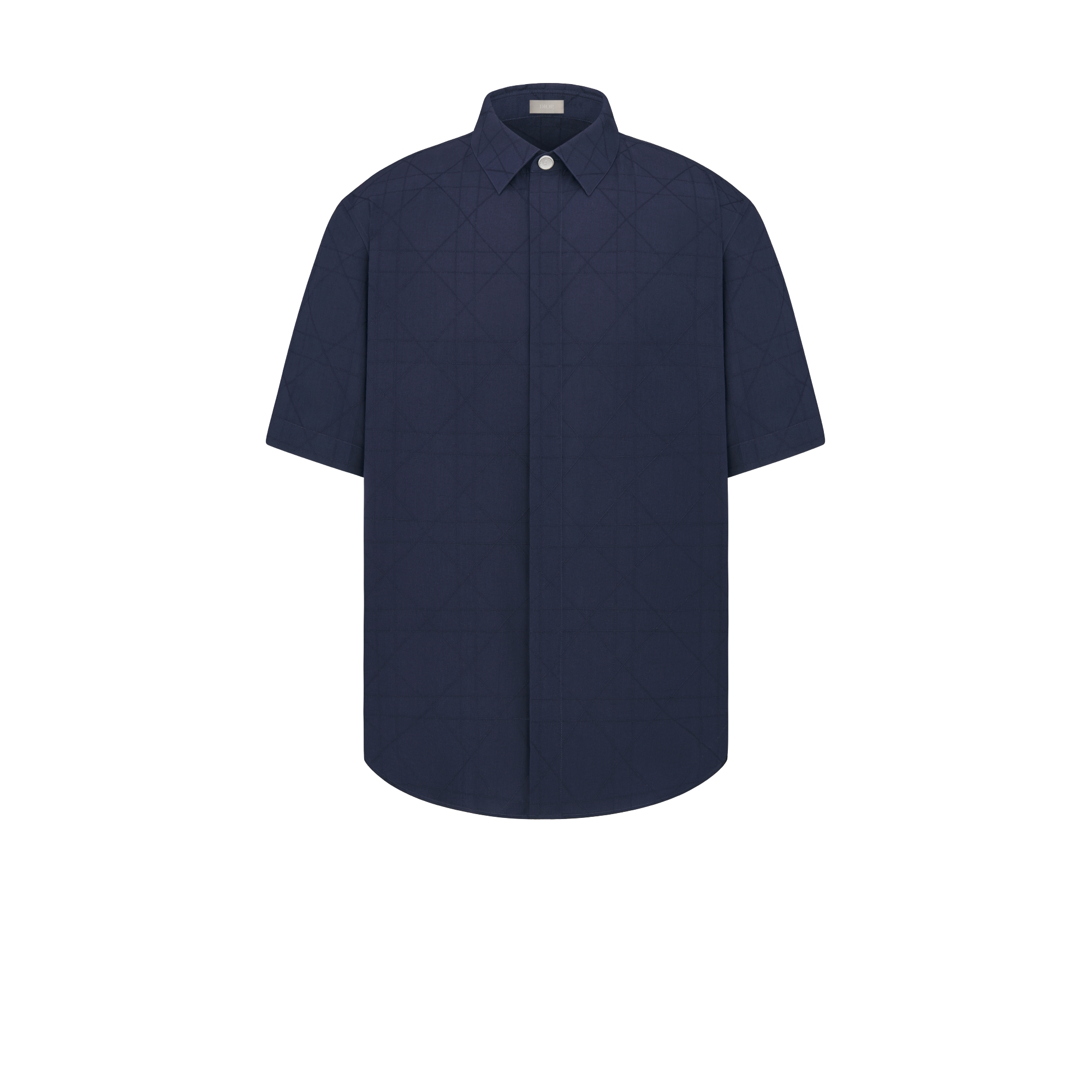 Dior Icons 短袖衬衫 蓝色桑蚕丝混纺面料 E01