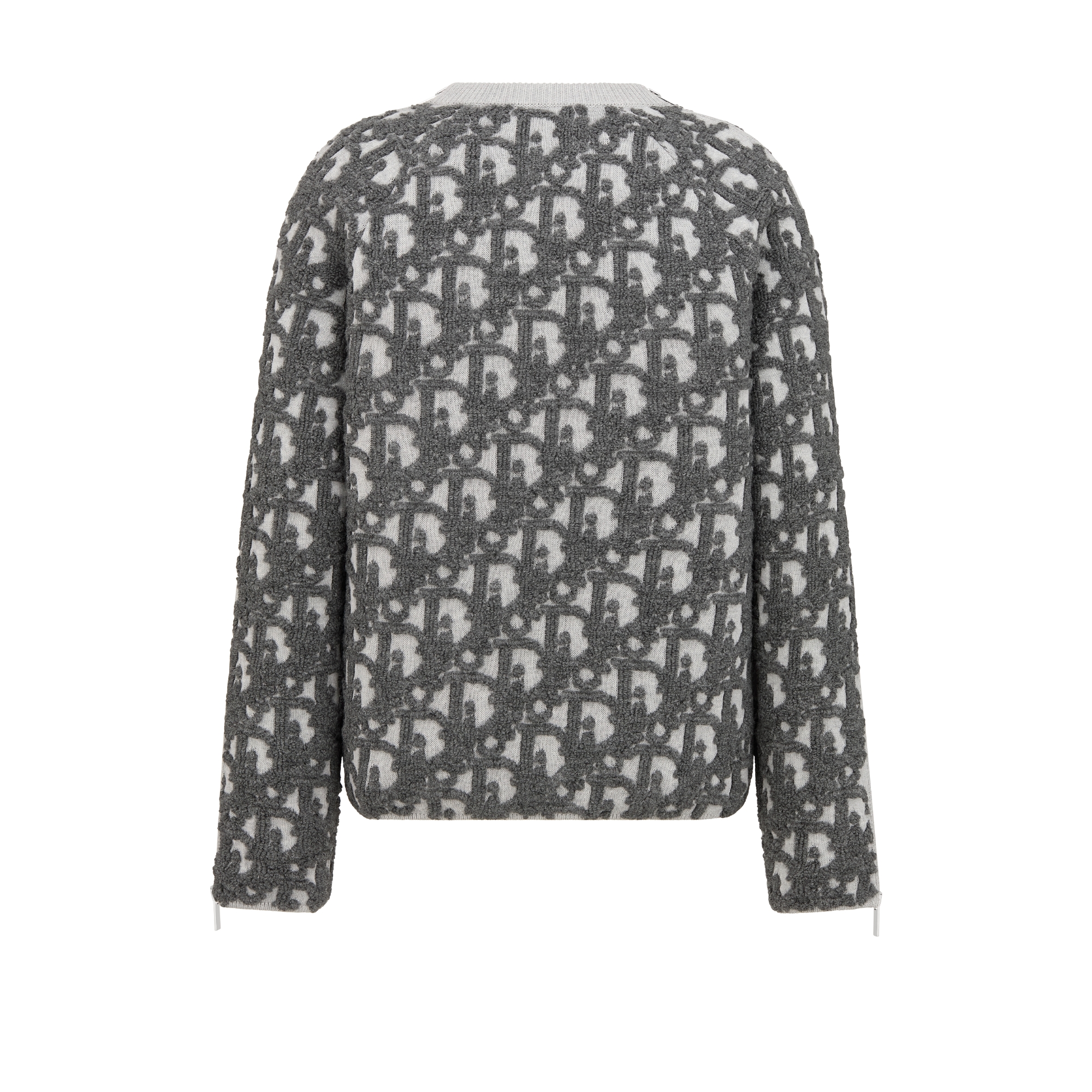 针织衫 灰色绵羊毛混纺面料 Oblique 印花 E08