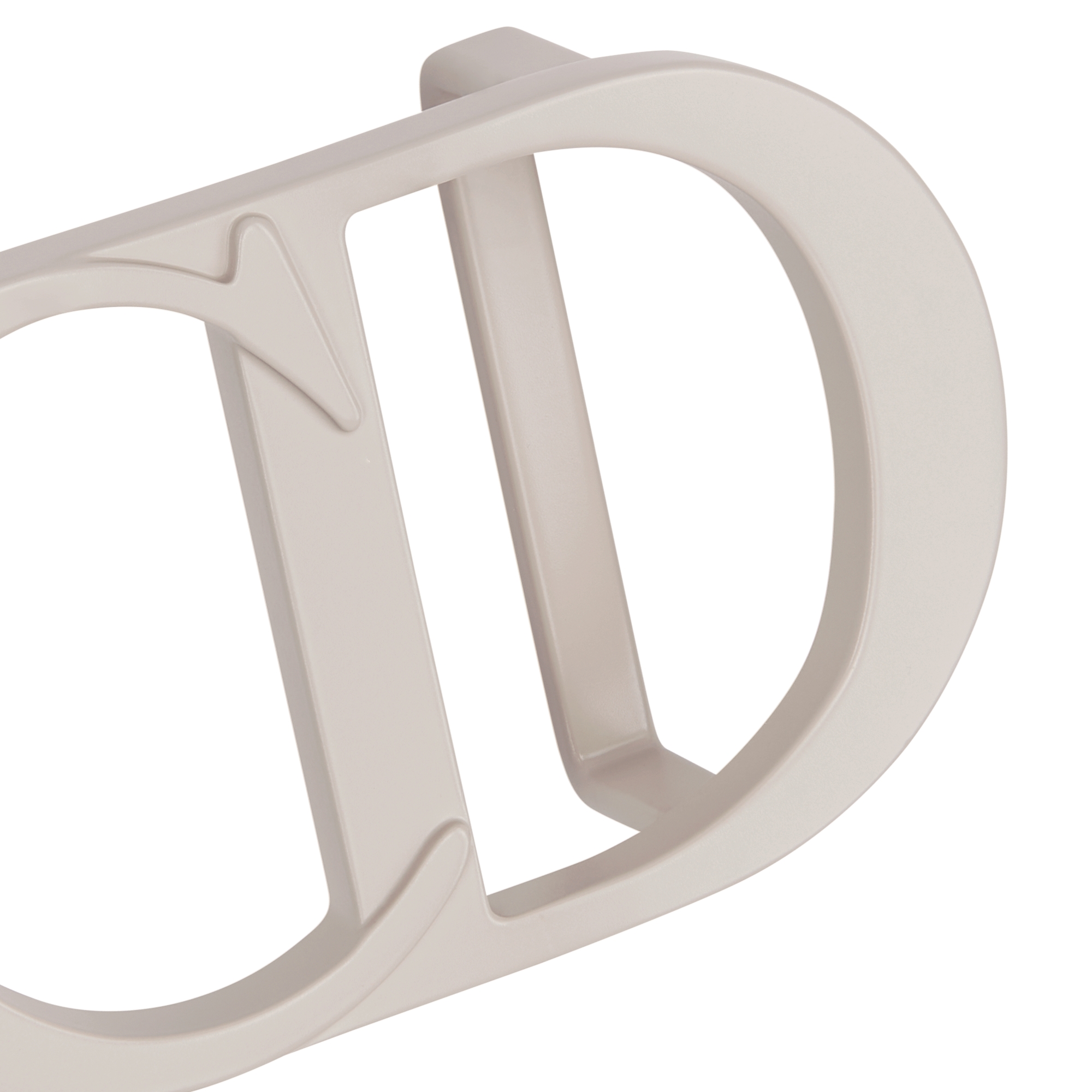 CD Icon 腰带扣 35 毫米哑光米色涂漆饰面铜合金 E09