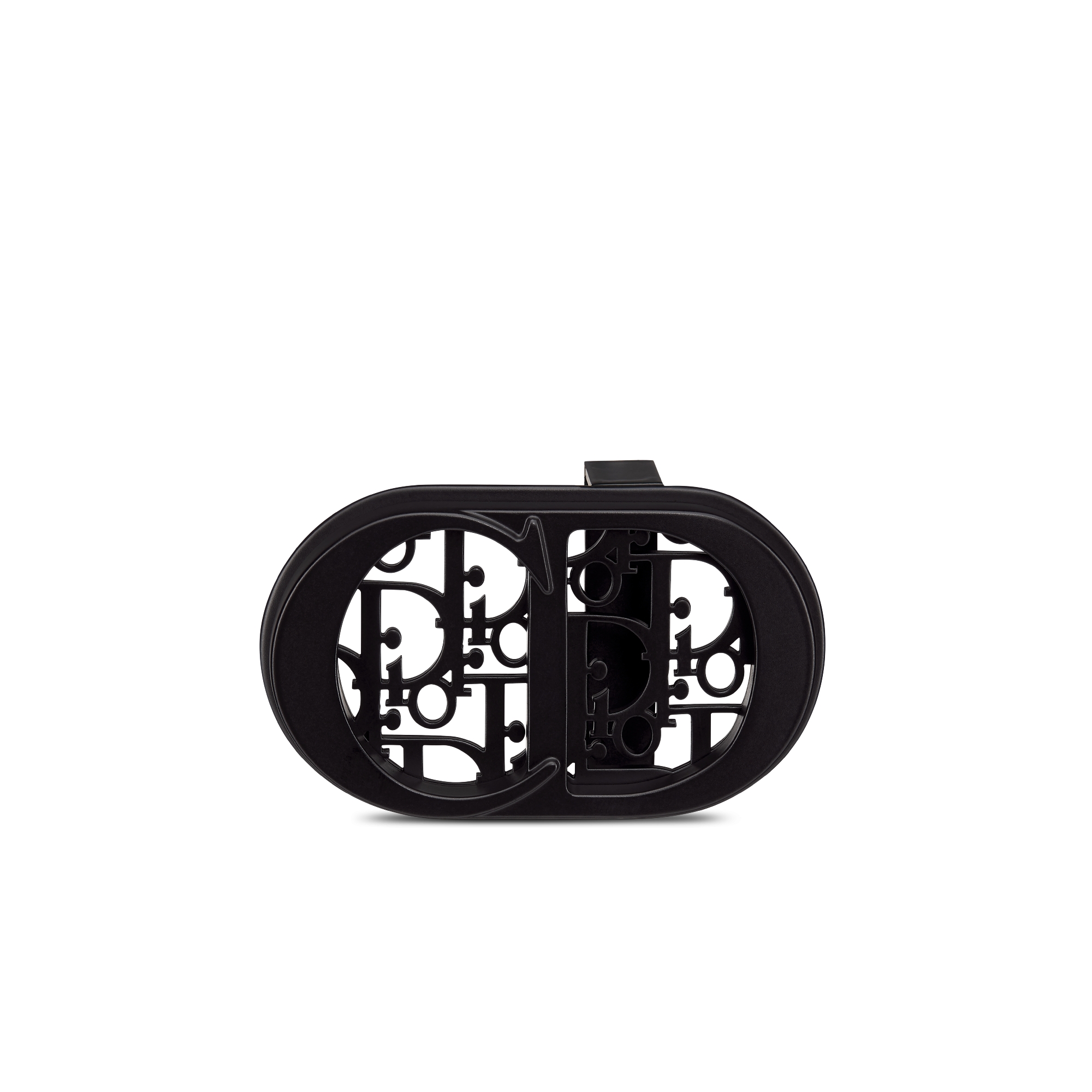 CD Icon 腰带扣 35 毫米黑色哑光涂漆饰面铜合金 Oblique Cosmo 图案 E06