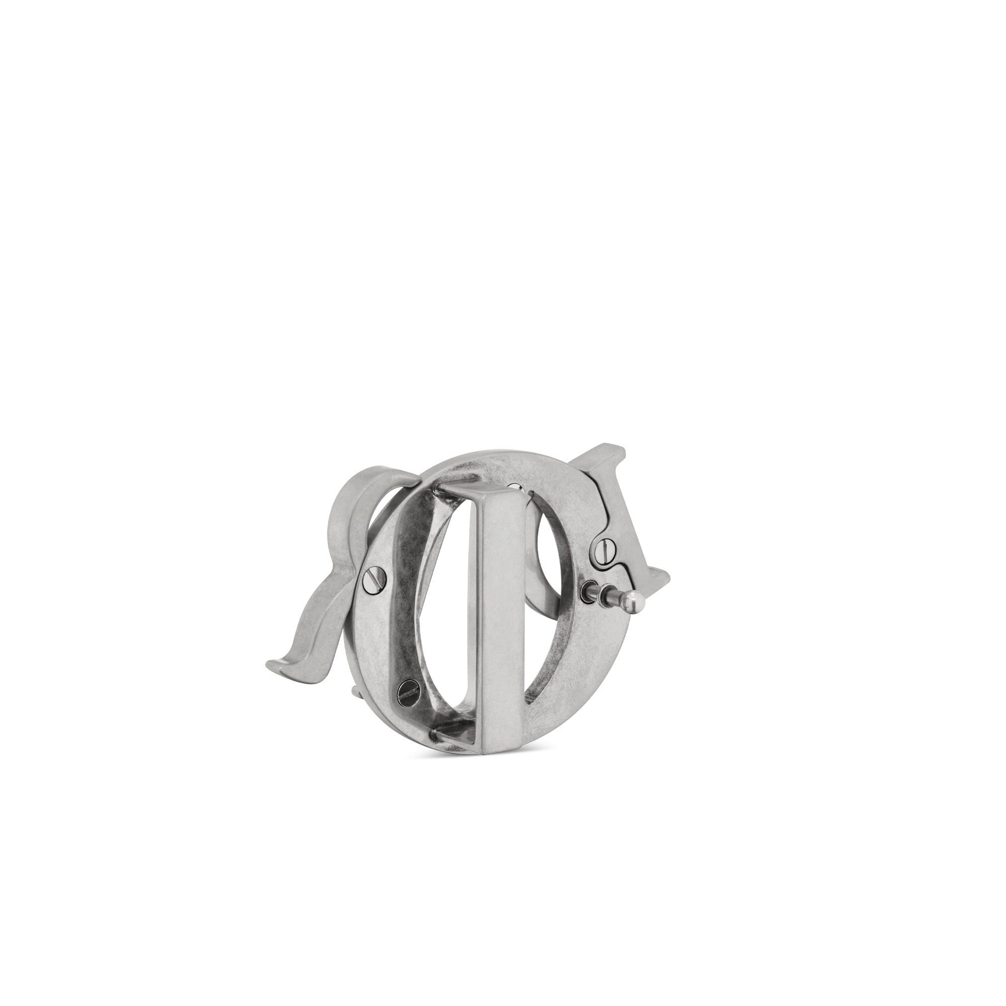 Dior Charm 腰带扣 35 毫米复古银色饰面黄铜 E05