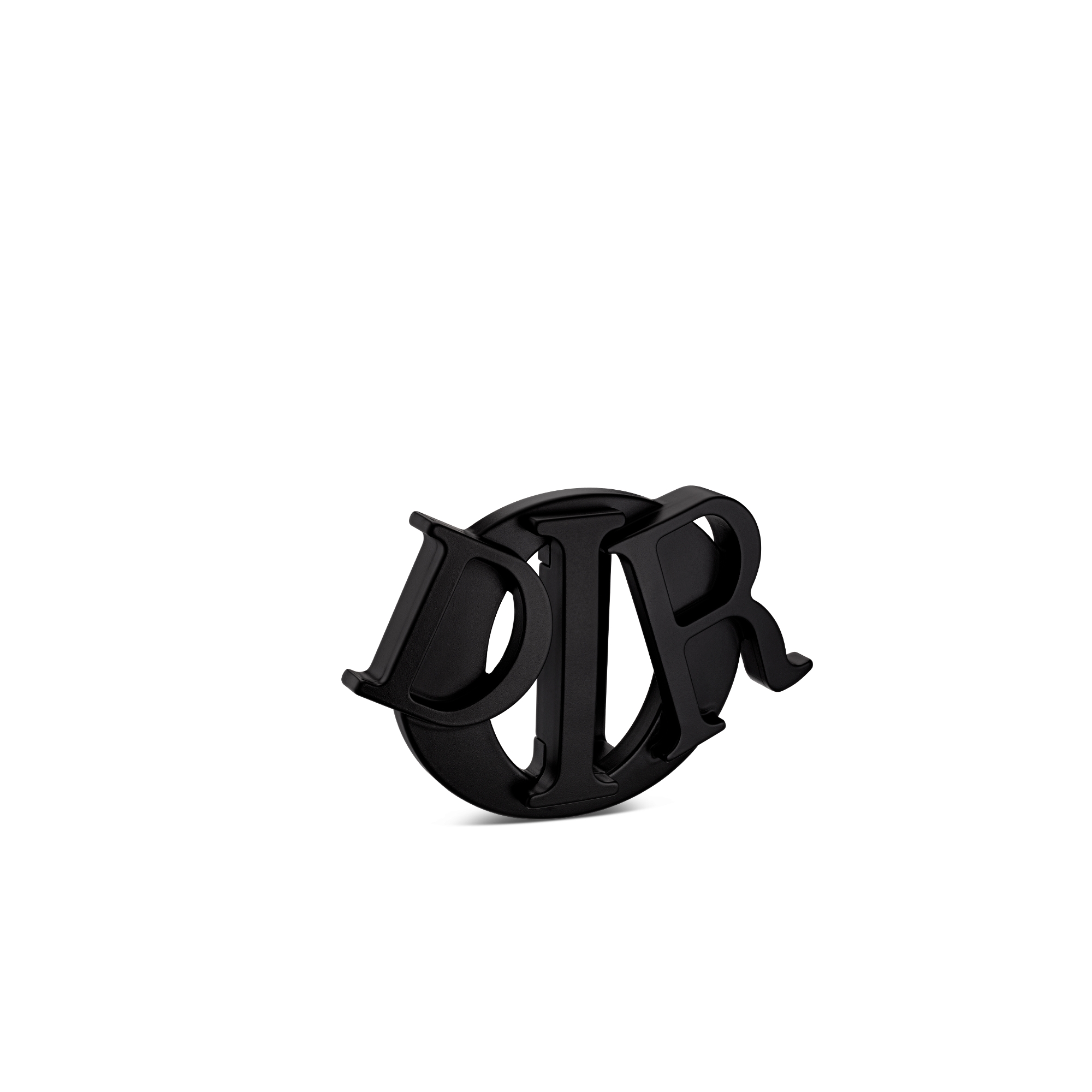 Dior Charm 腰带扣 35 毫米黑色哑光涂漆饰面黄铜 E03