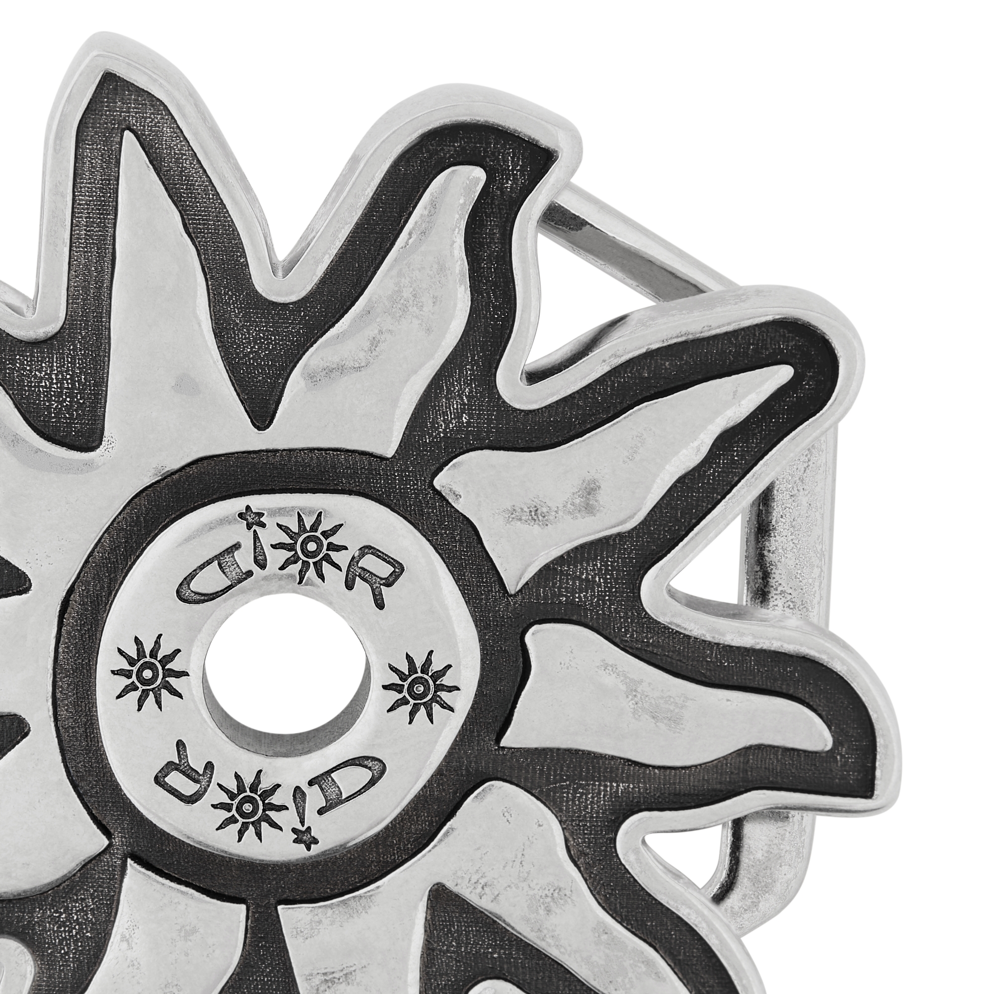 DIOR AND LEWIS HAMILTON 腰带扣 35 毫米复古银色饰面铜合金 E09