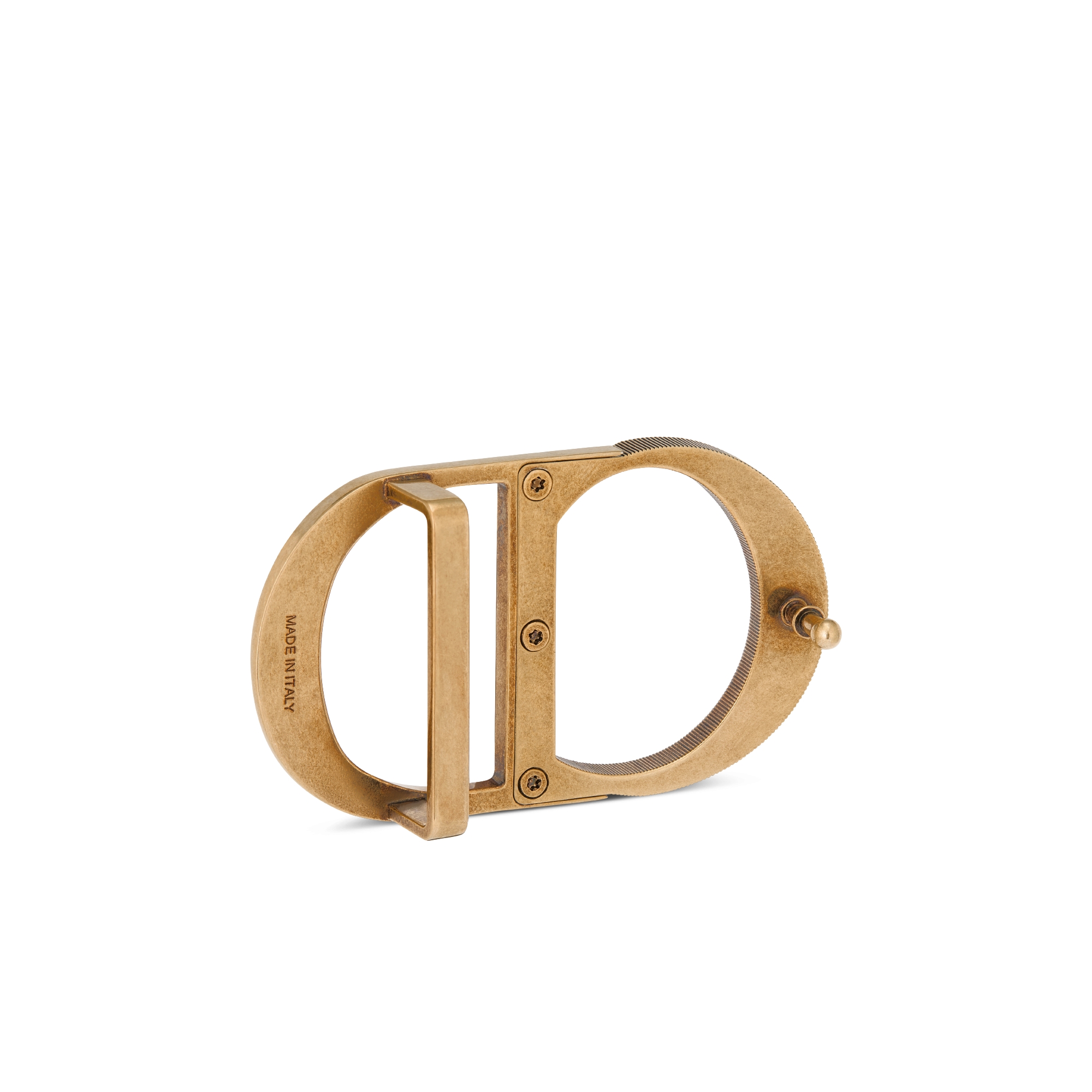 CD Icon 腰带扣 35 毫米复古金色饰面铜合金 E05