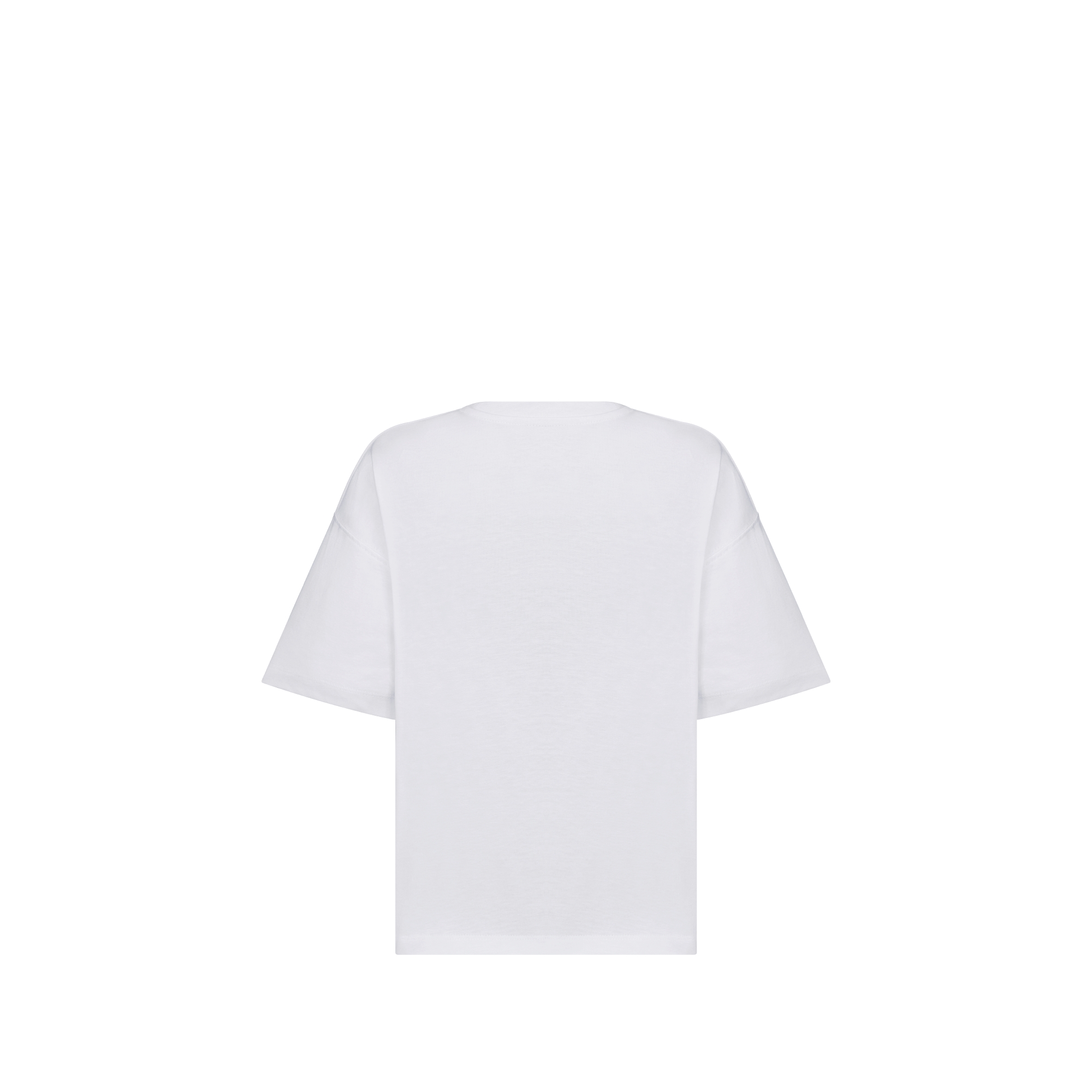 儿童 T 恤 白色棉质平纹针织面料 Christian Dior Couture 刺绣 E08