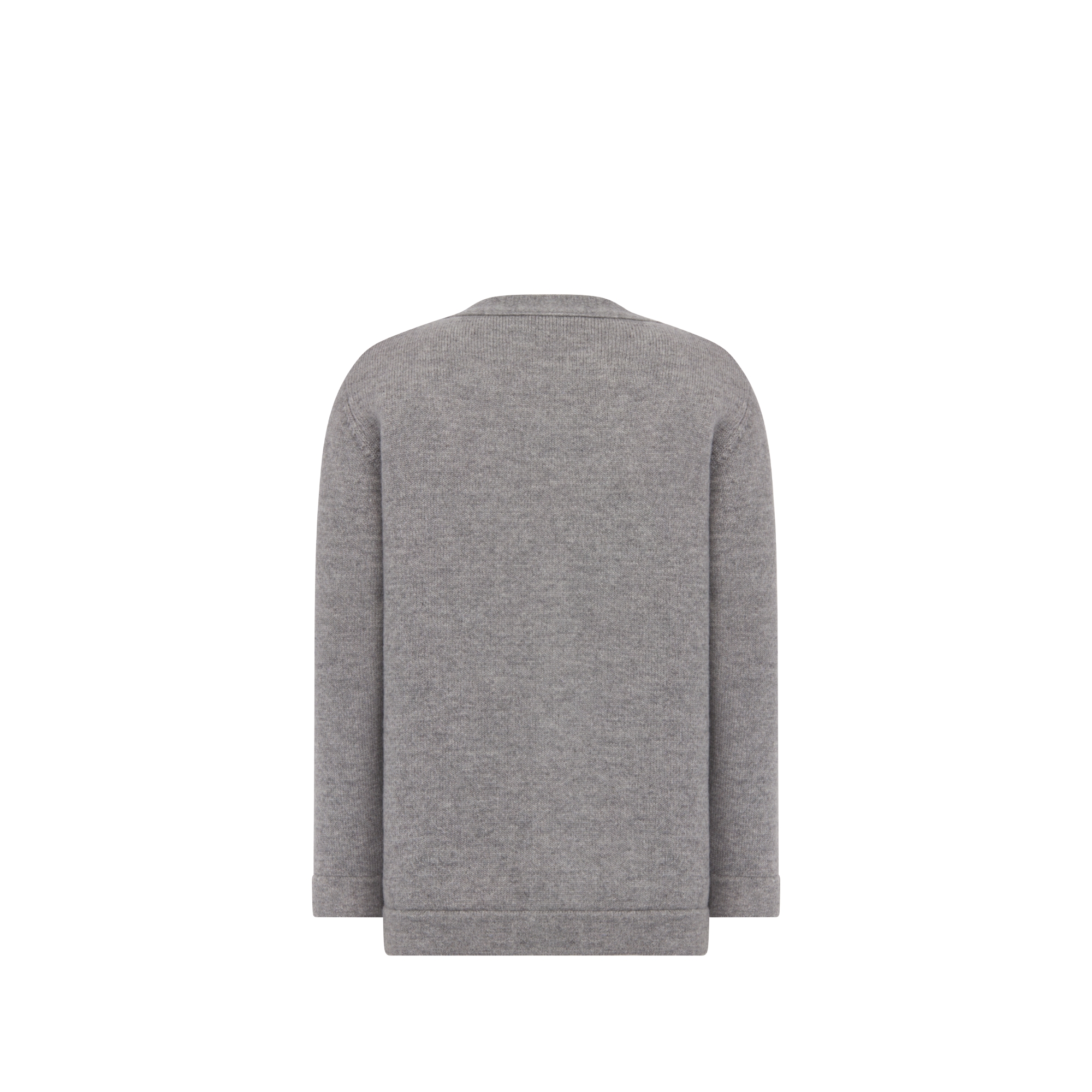 儿童开衫 灰色绵羊毛混纺针织面料 Christian Dior Couture 刺绣 E08