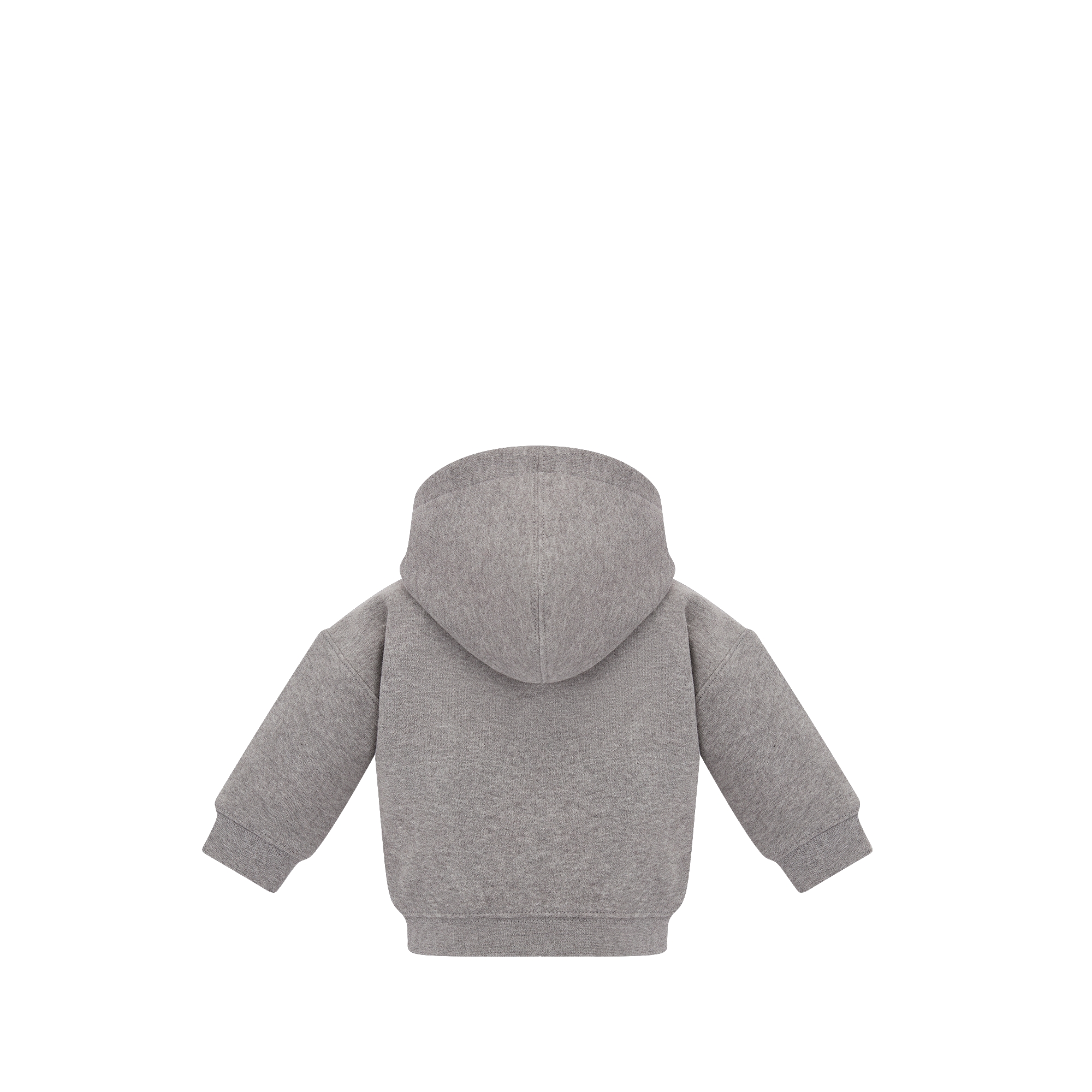 婴幼儿款拉链连帽运动衫 灰色棉质起绒面料 Christian Dior Couture 刺绣 E08