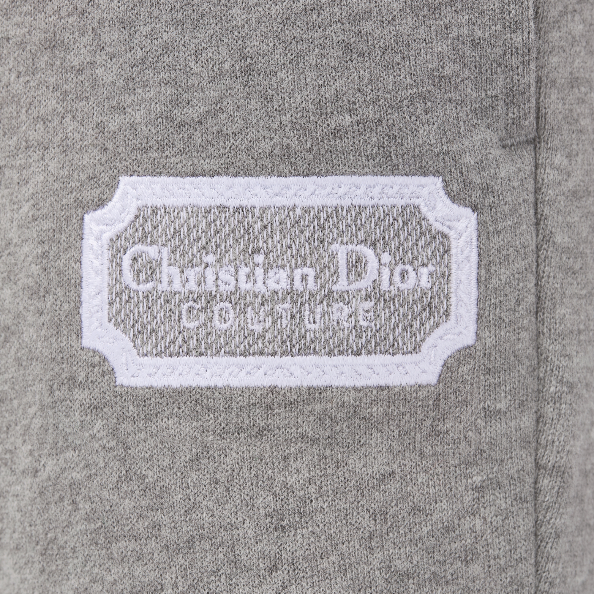 婴幼儿款运动长裤 灰色棉质起绒面料 Christian Dior Couture 刺绣 E09