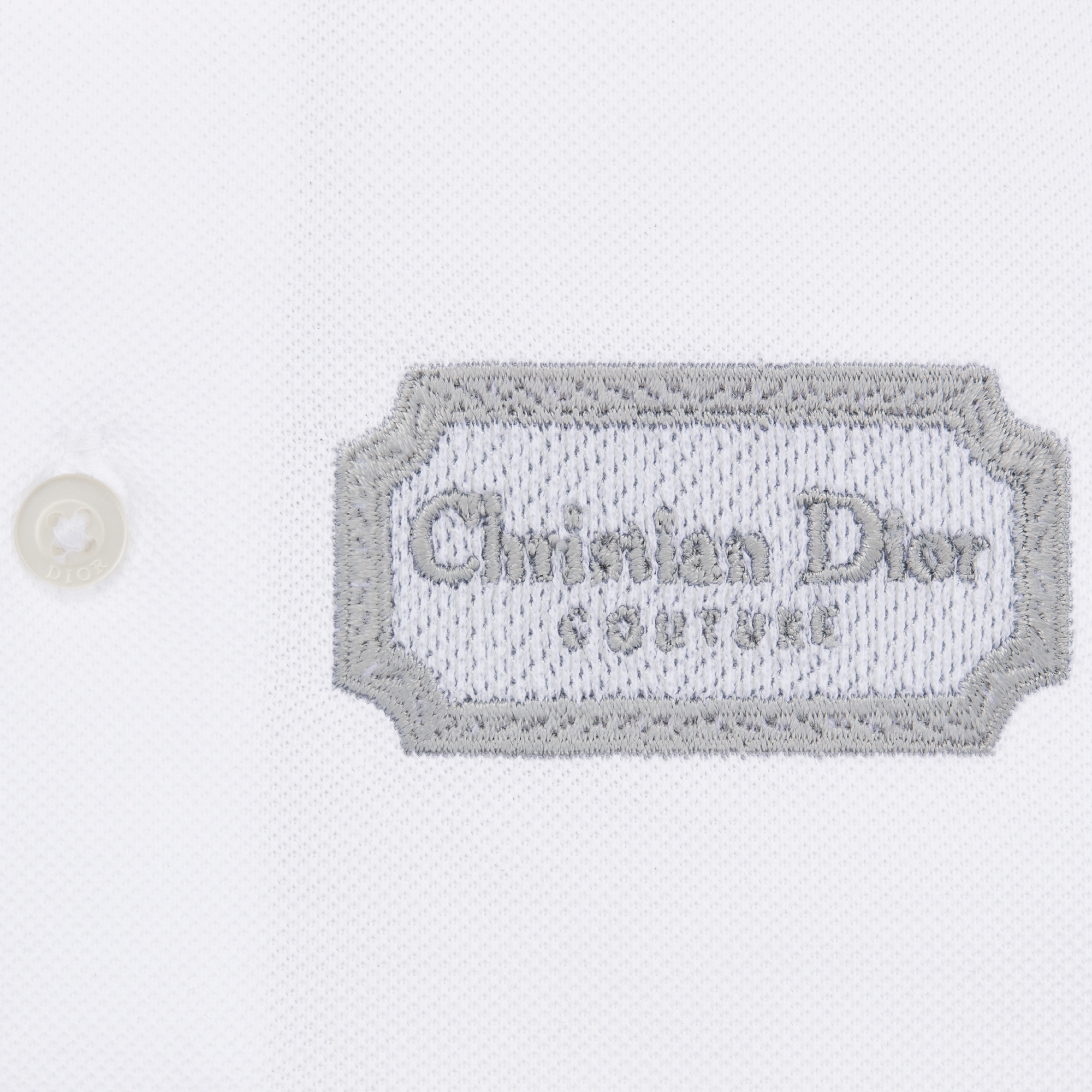 婴幼儿款 Christian Dior Couture Polo 衫 白色棉质珠地布 E09