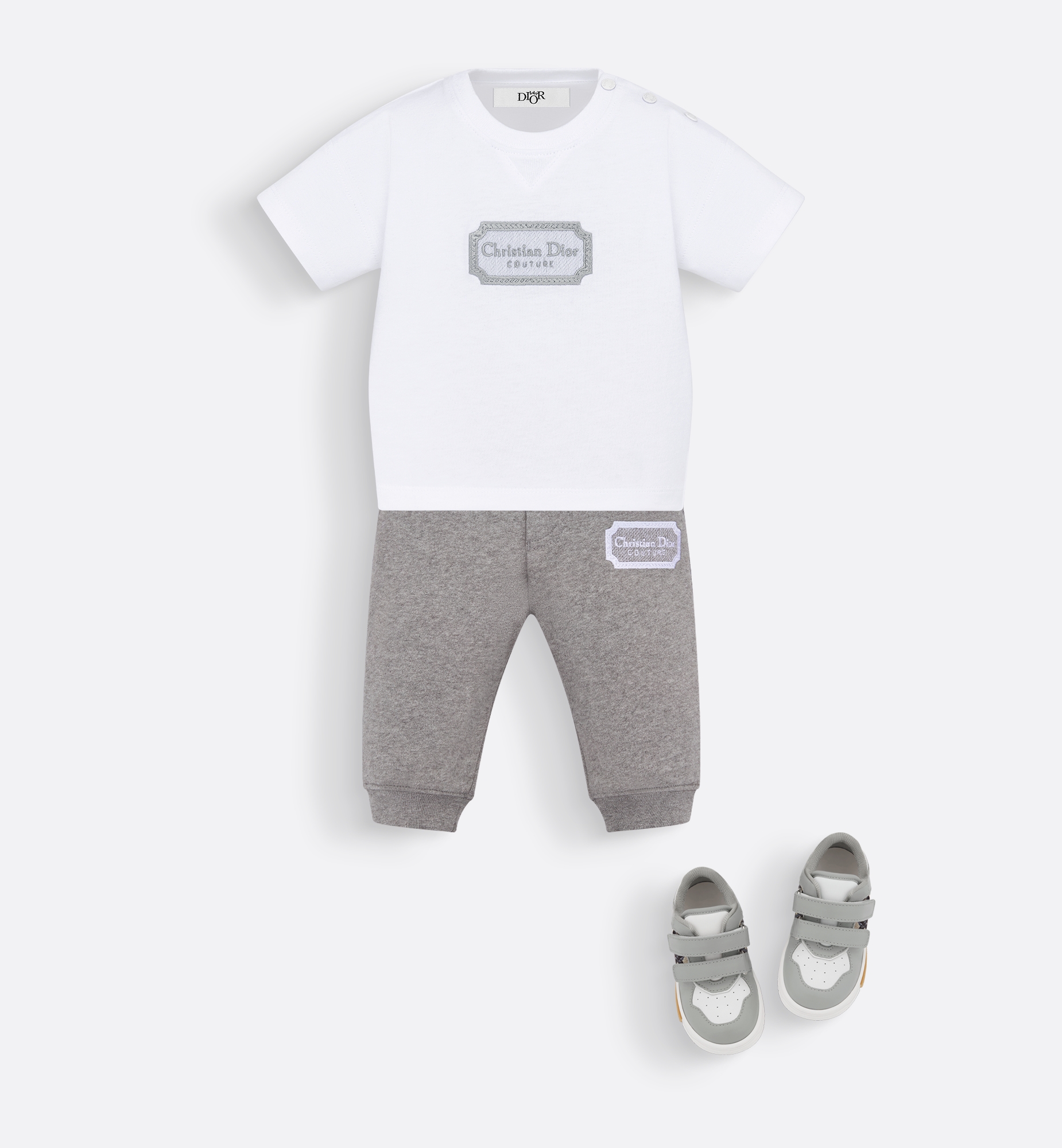婴幼儿款 Christian Dior Couture T 恤 白色棉质平纹针织面料 E12