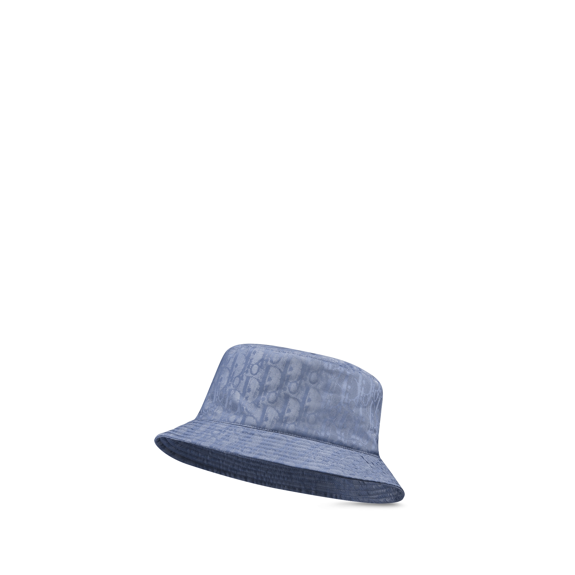 儿童桶帽 灰蓝色防水科技提花面料 Oblique 印花缎面饰面 E03