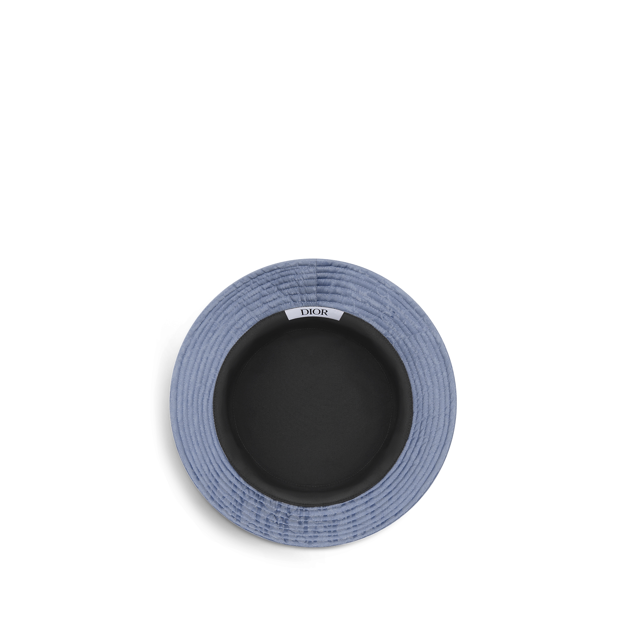 儿童桶帽 灰蓝色防水科技提花面料 Oblique 印花缎面饰面 E08