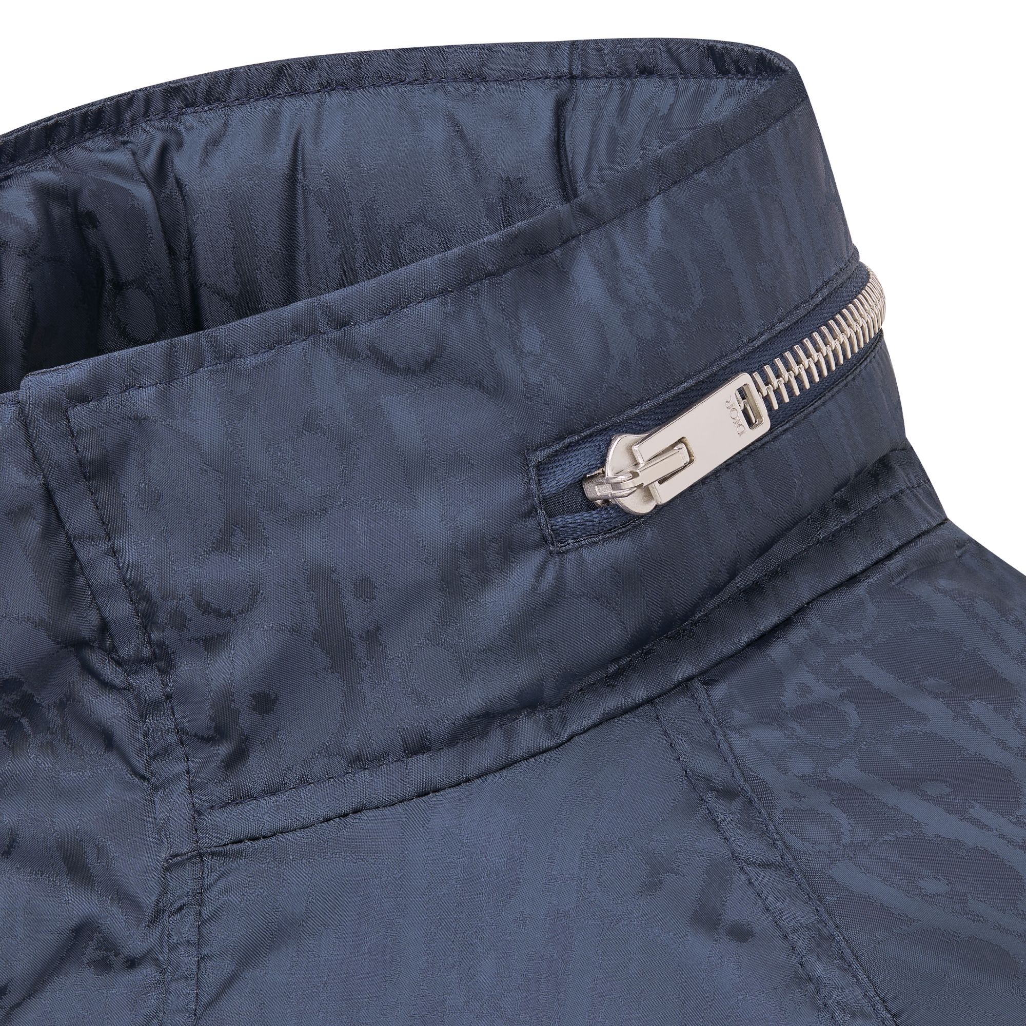 儿童连帽防风夹克 海军蓝色防水效果提花科技面料 Oblique 印花 E09