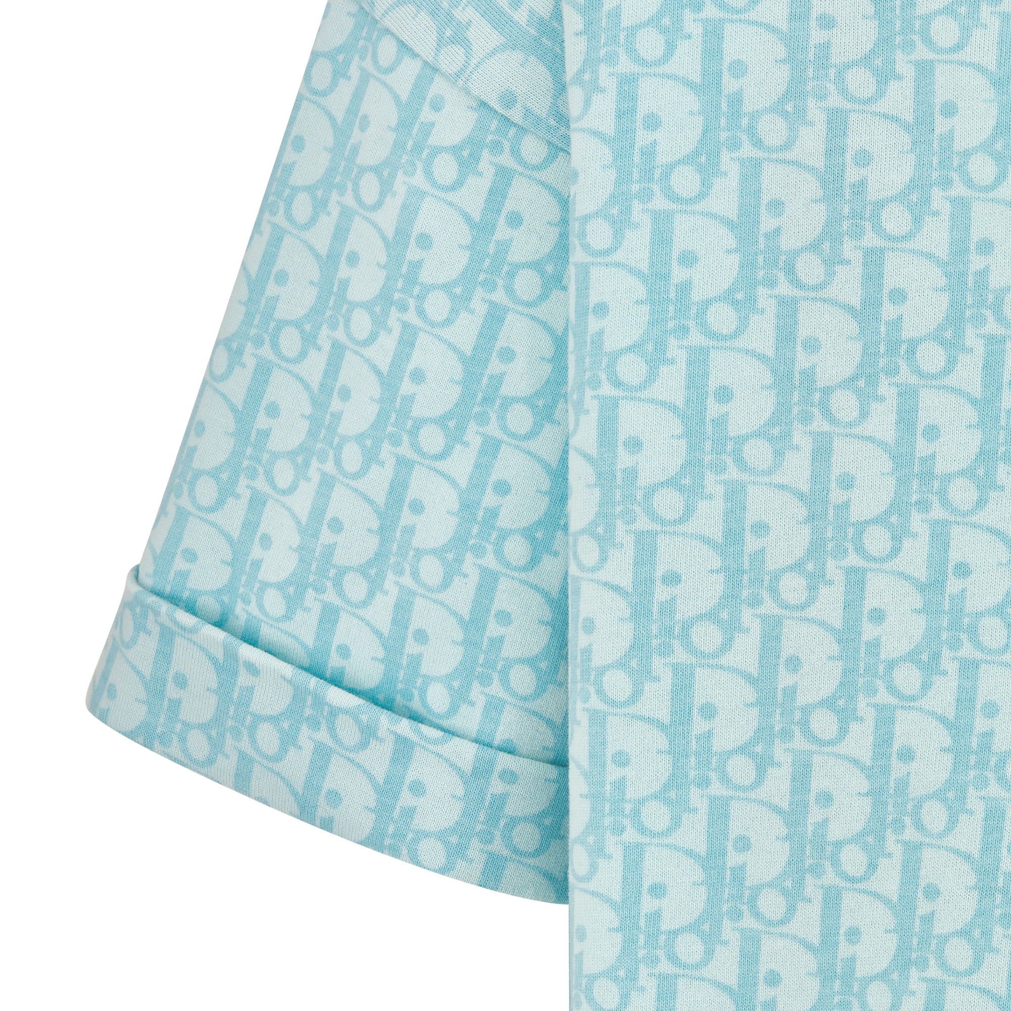 儿童 T 恤 蓝色棉质平纹针织石洗效果 Oblique 印花 E09