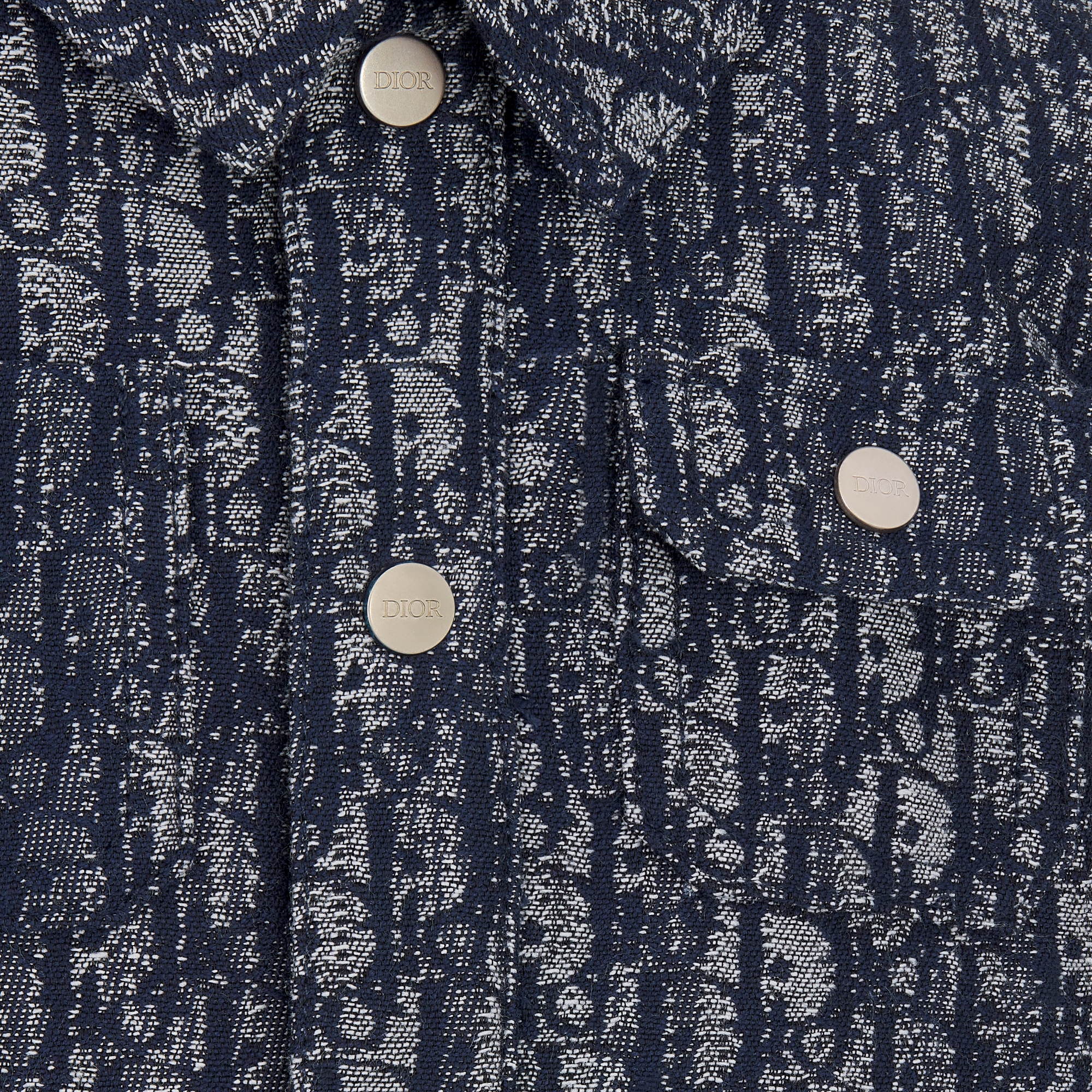 婴幼儿夹克 蓝色华达呢提花面料 Oblique 印花仿旧效果 E09