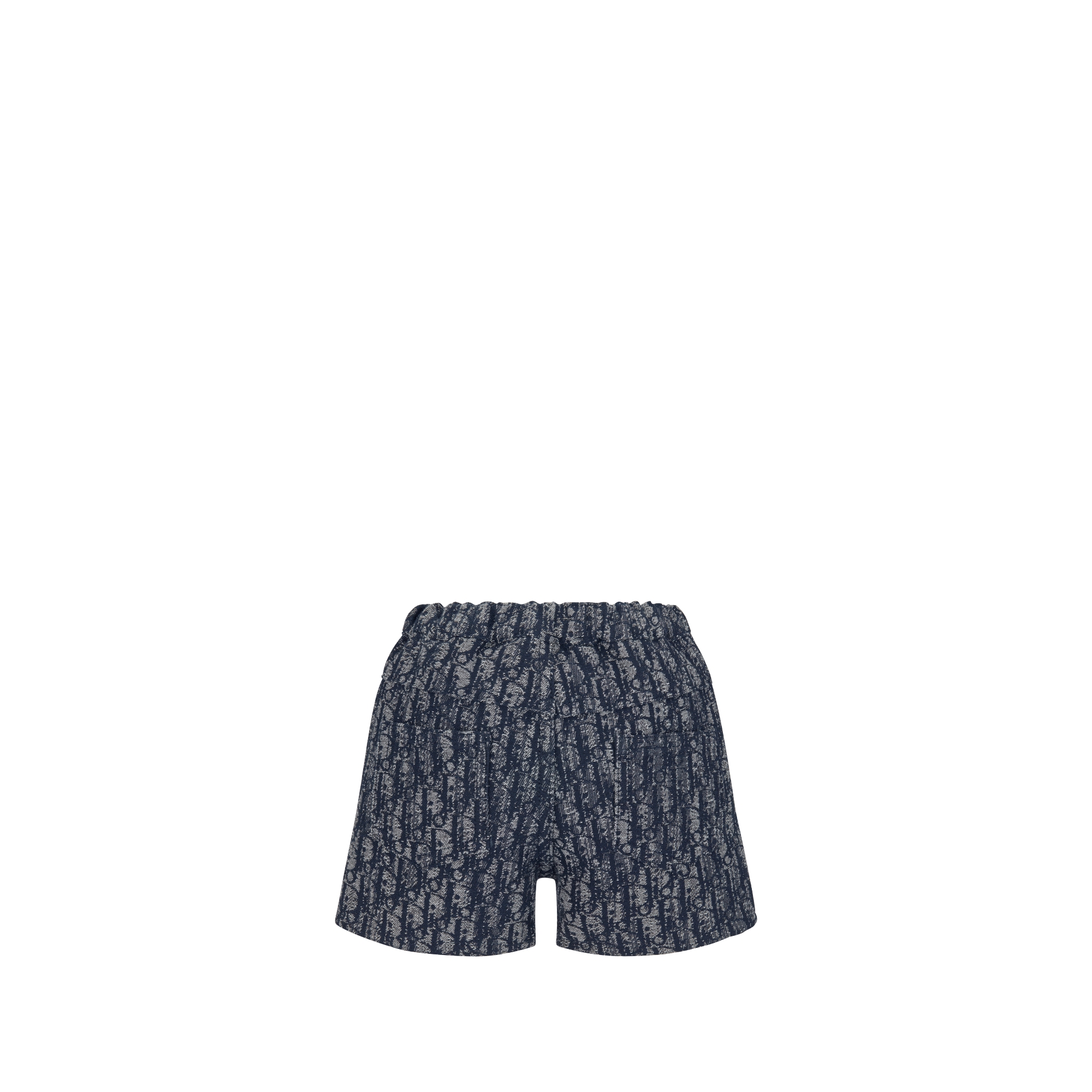 婴幼儿短裤 蓝色华达呢提花面料 Oblique 印花仿旧效果 E08