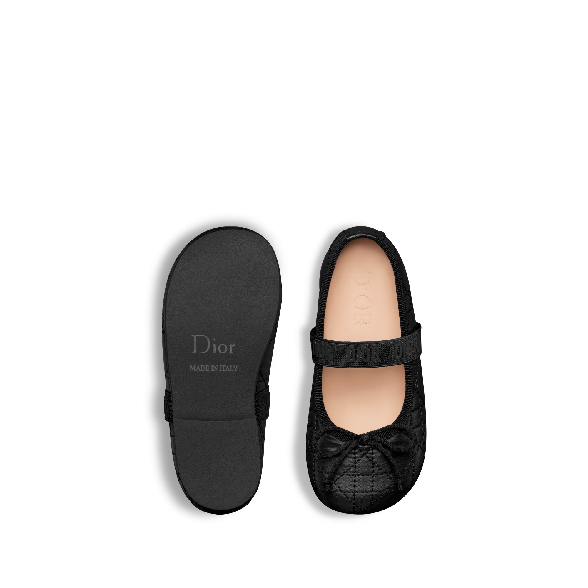 婴幼儿芭蕾鞋 黑色科技面料藤格纹 E07