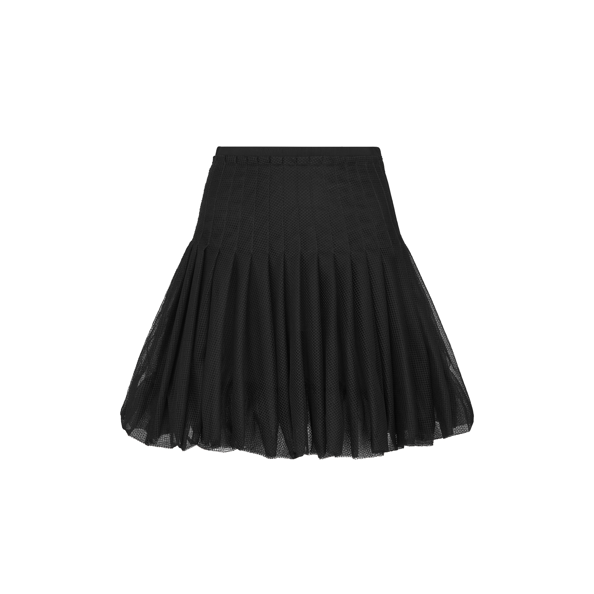 气球版型迷你裙 黑色薄纱 E01