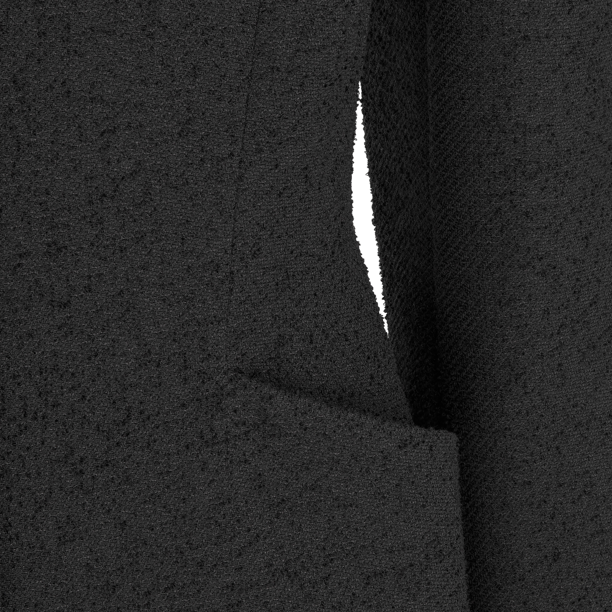 经典西装外套 黑色绵羊毛混纺毛圈花式线面料 E09