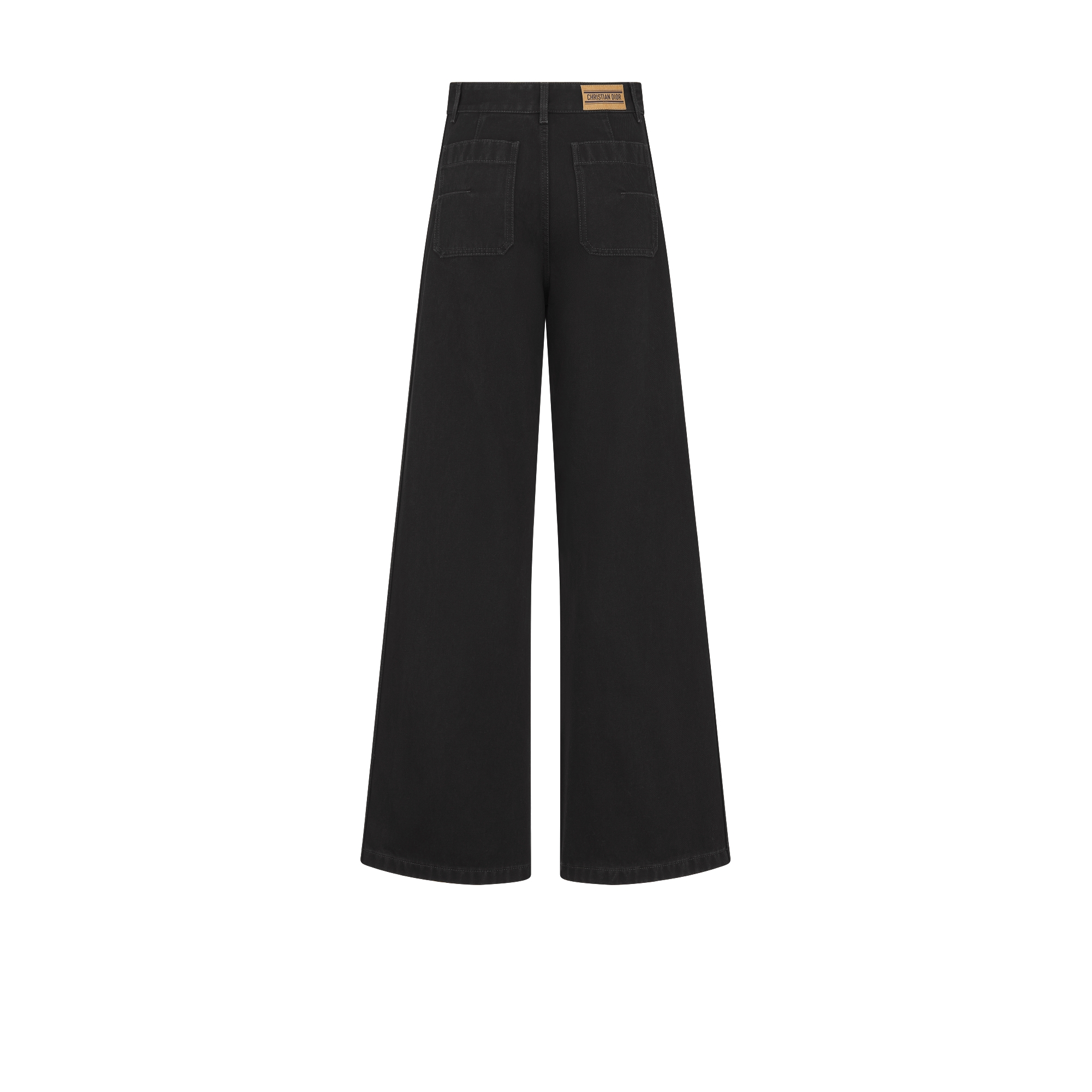 喇叭形牛仔裤 黑色棉质牛仔布 E08