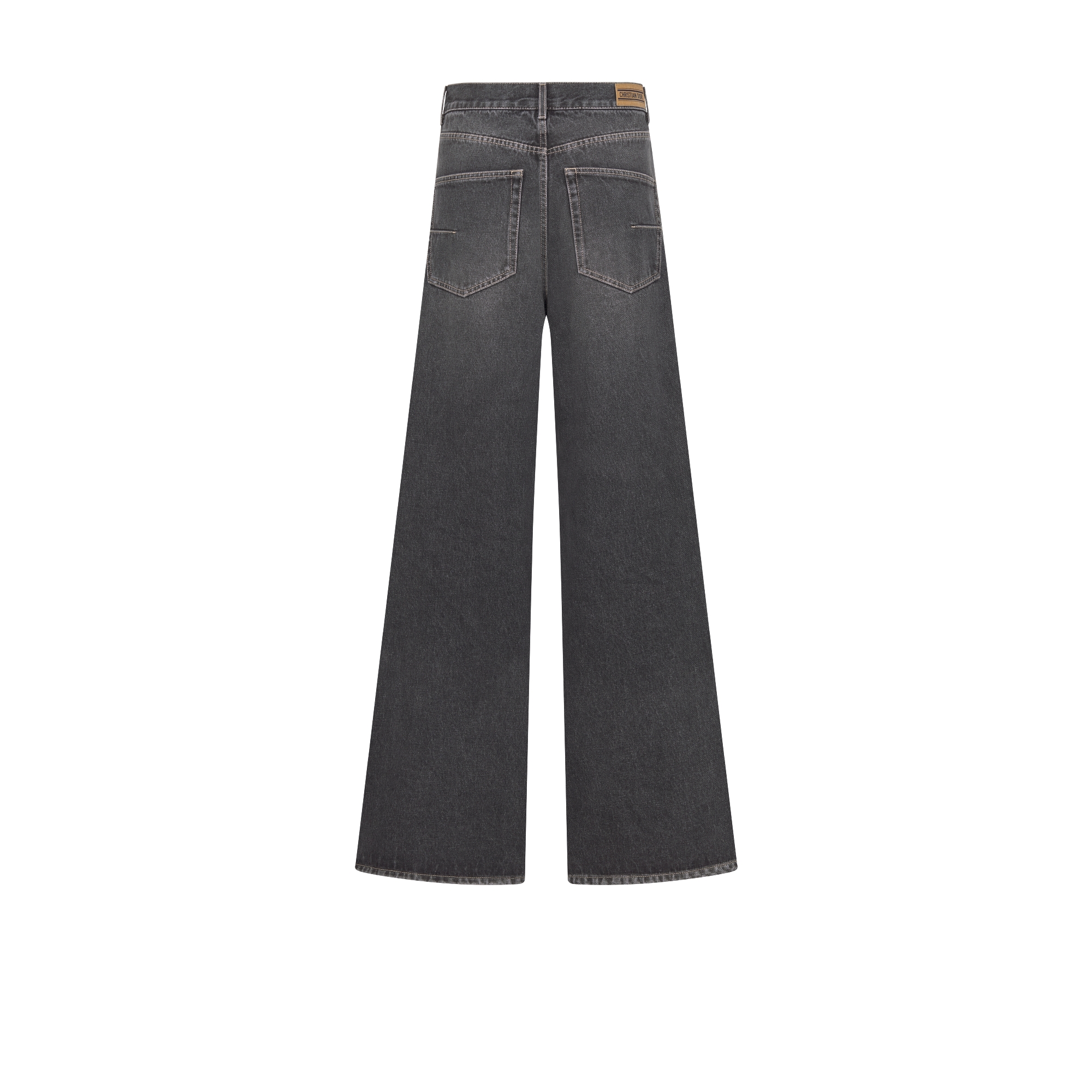 喇叭形牛仔裤 黑色石洗棉质牛仔布 E08