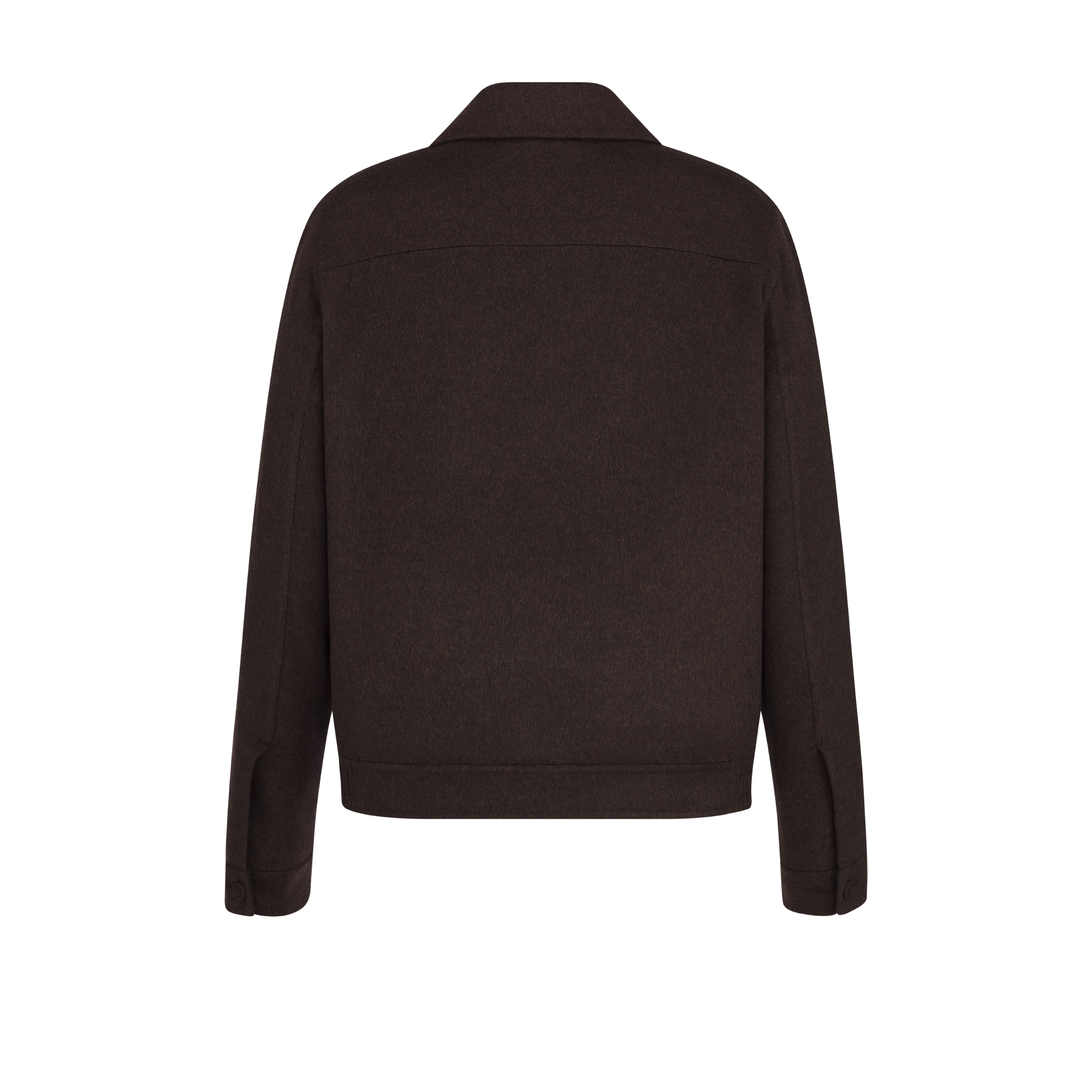 Dior Icons 单西 棕色双面绵羊毛和山羊绒混纺面料 E08