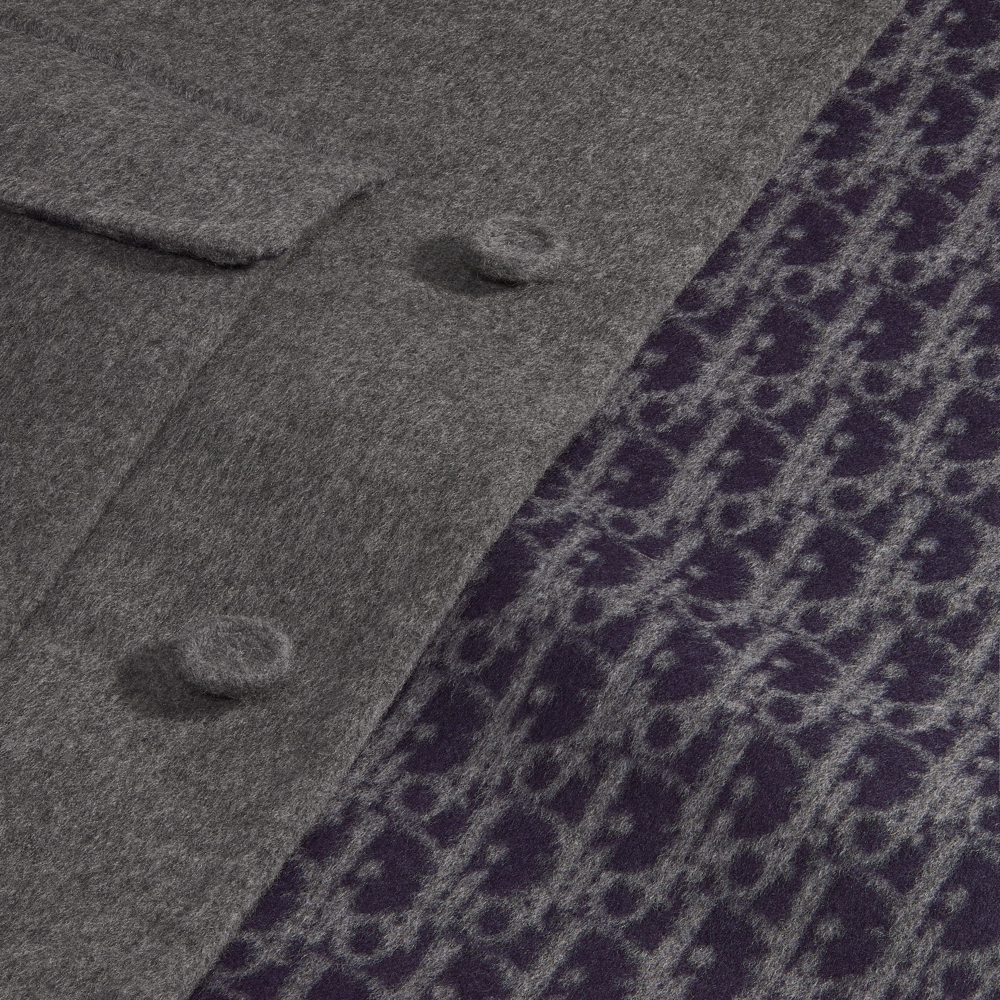 Dior Icons 单西 灰色双面绵羊毛和山羊绒混纺面料 E09