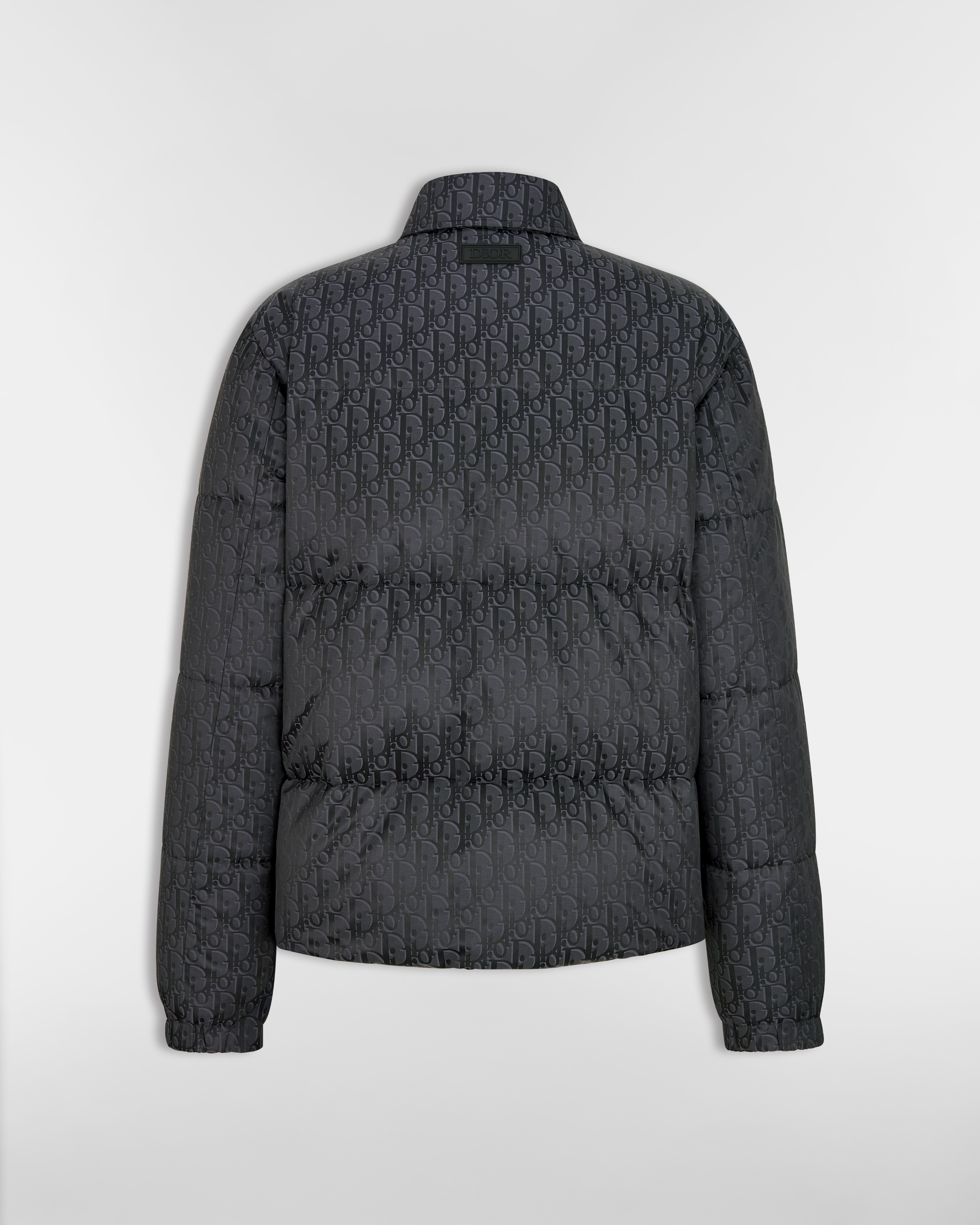 羽绒外套衬衫 黑色棉质混纺面料 Oblique 印花 E08