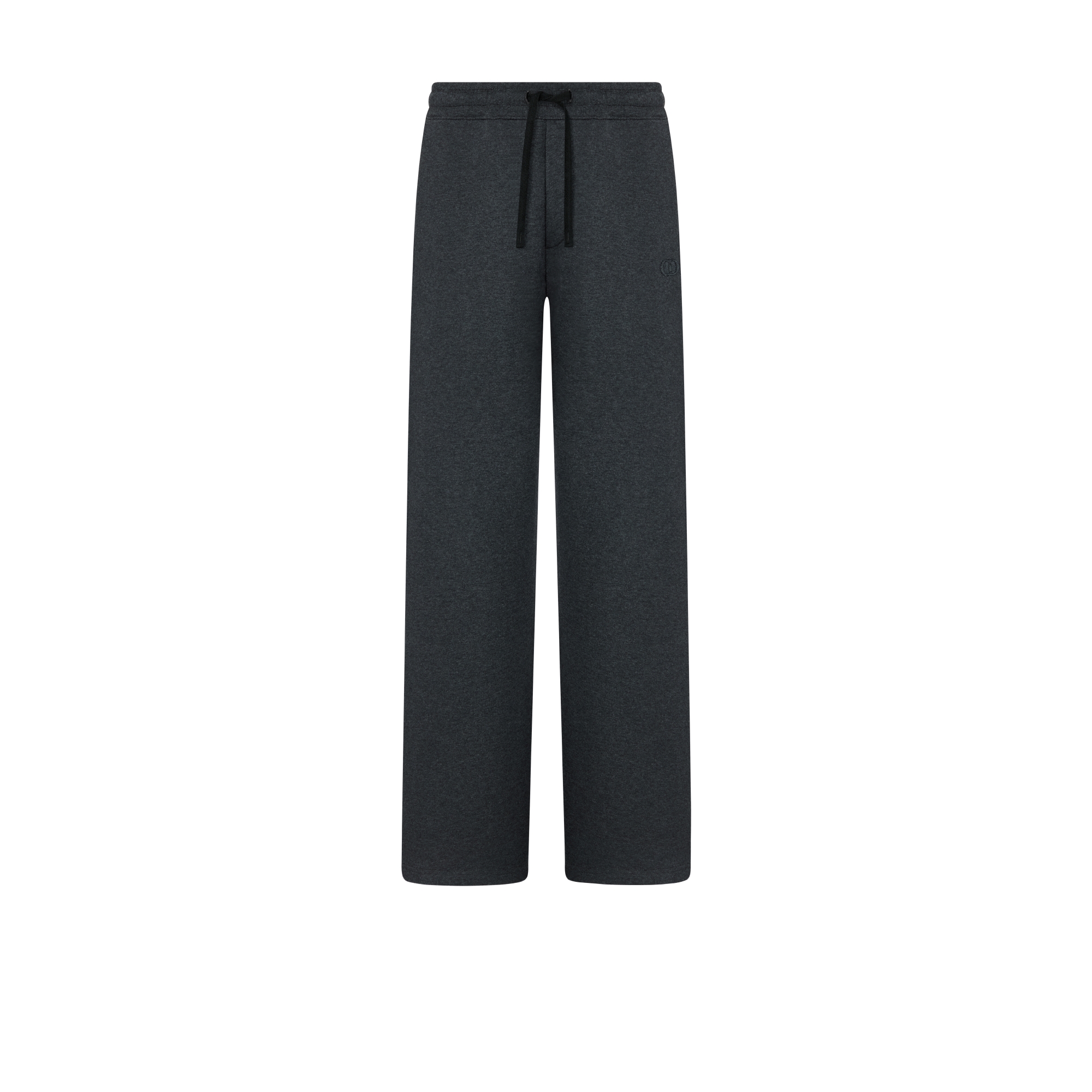 运动长裤 黑色棉质起绒面料 CD Icon 刺绣 E01