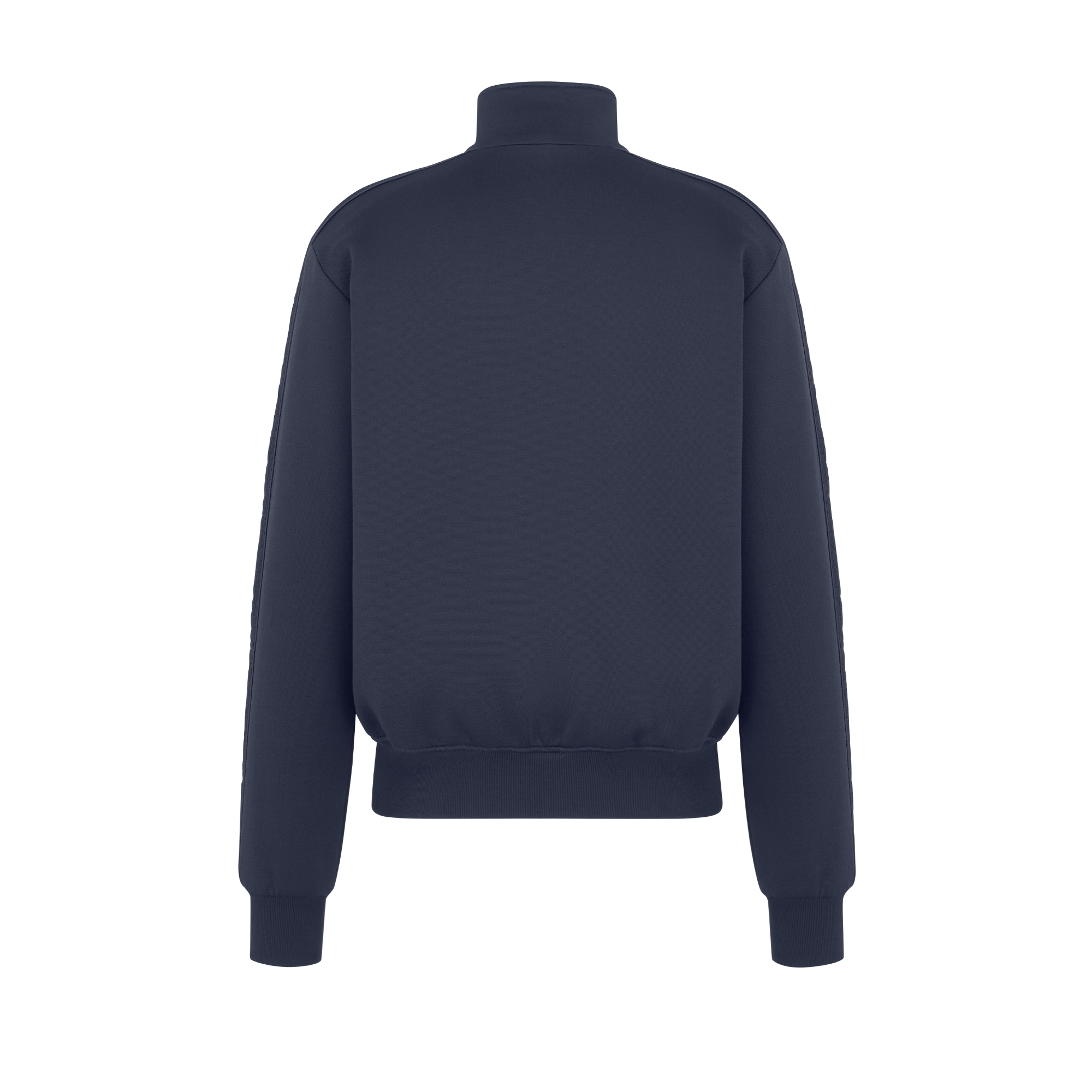 运动夹克 海军蓝色棉质混纺平纹针织面料 Oblique 印花 E08