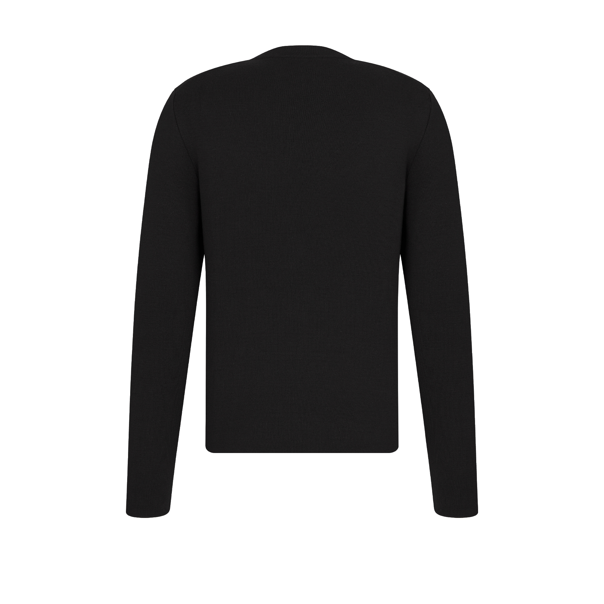 针织衫 黑色绵羊毛针织面料 CD Icon 刺绣 E08