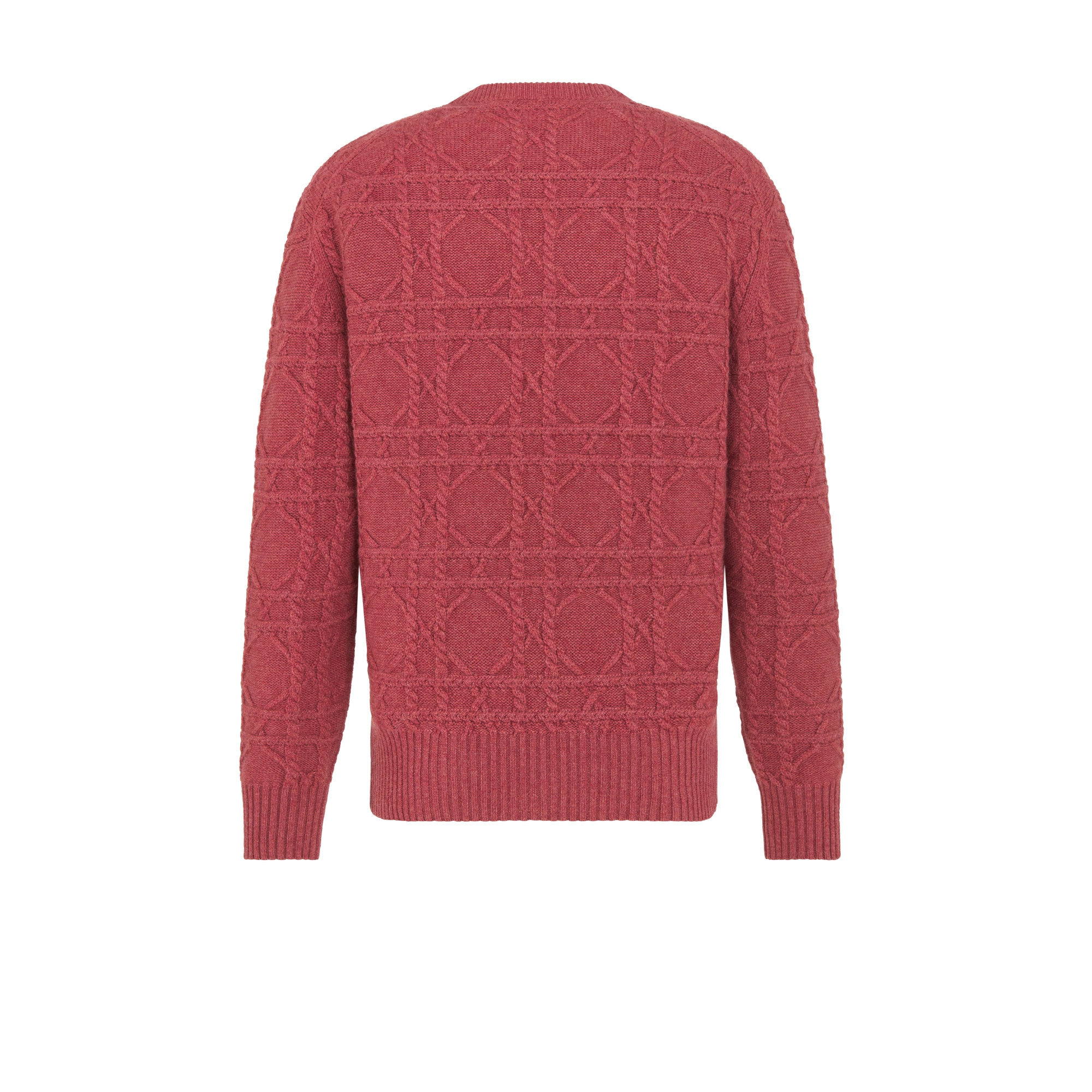 Dior Icons 针织衫 粉色山羊绒绞花针织面料藤格纹 E08