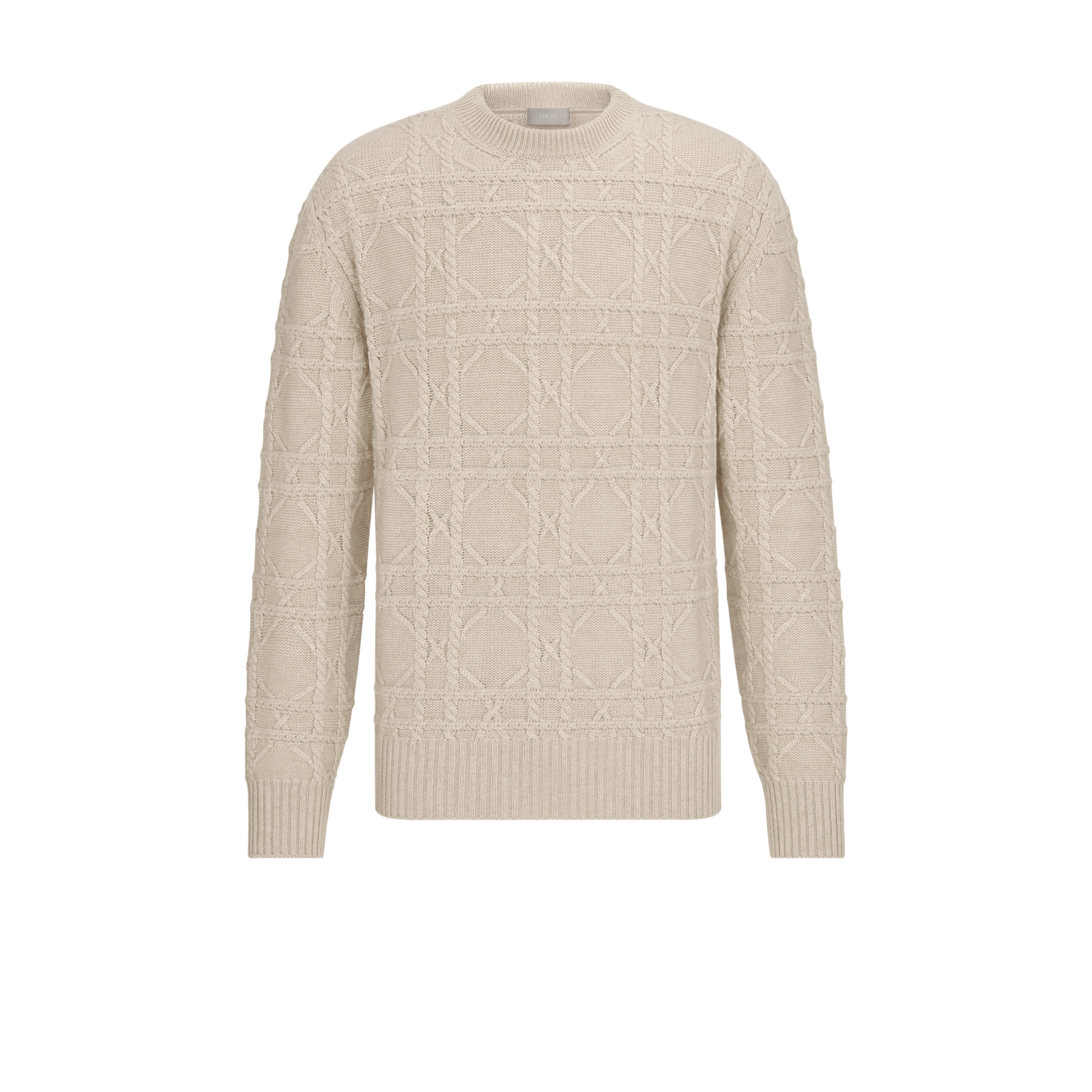 Dior Icons 针织衫 米色山羊绒织物藤格纹 E01