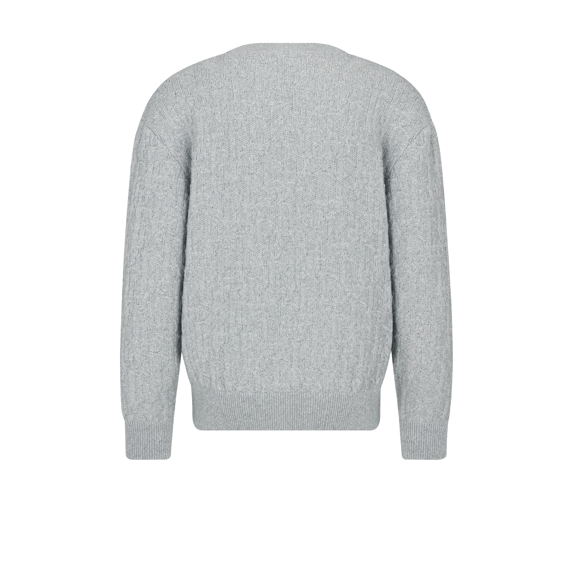 针织衫 灰色棉质混纺提花面料 Oblique 印花 E08