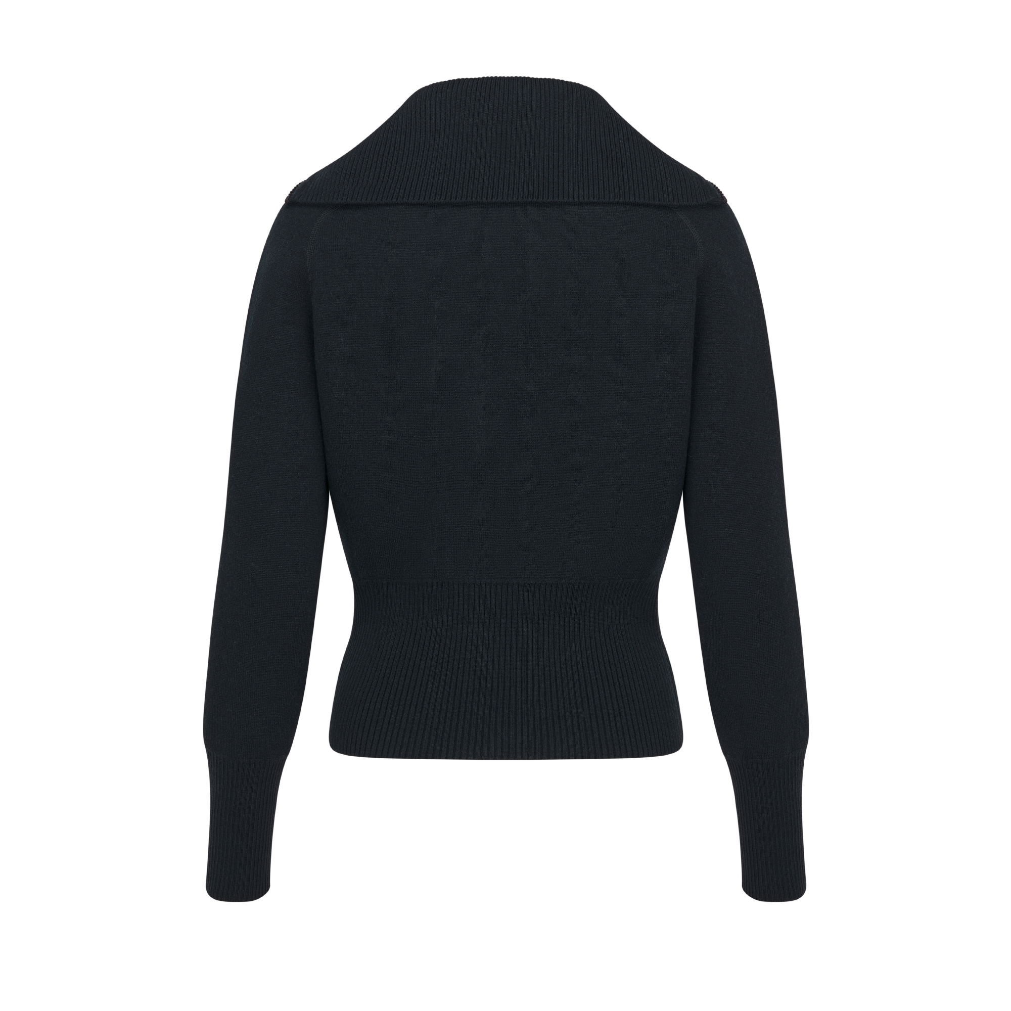 双面开衫 海军蓝色山羊绒混纺针织面料 Oblique 印花 E08