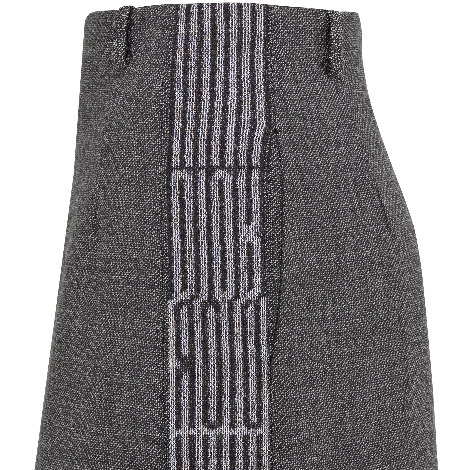 喇叭形半裙 灰色绵羊毛面料 Dior Graphique 图案 E09