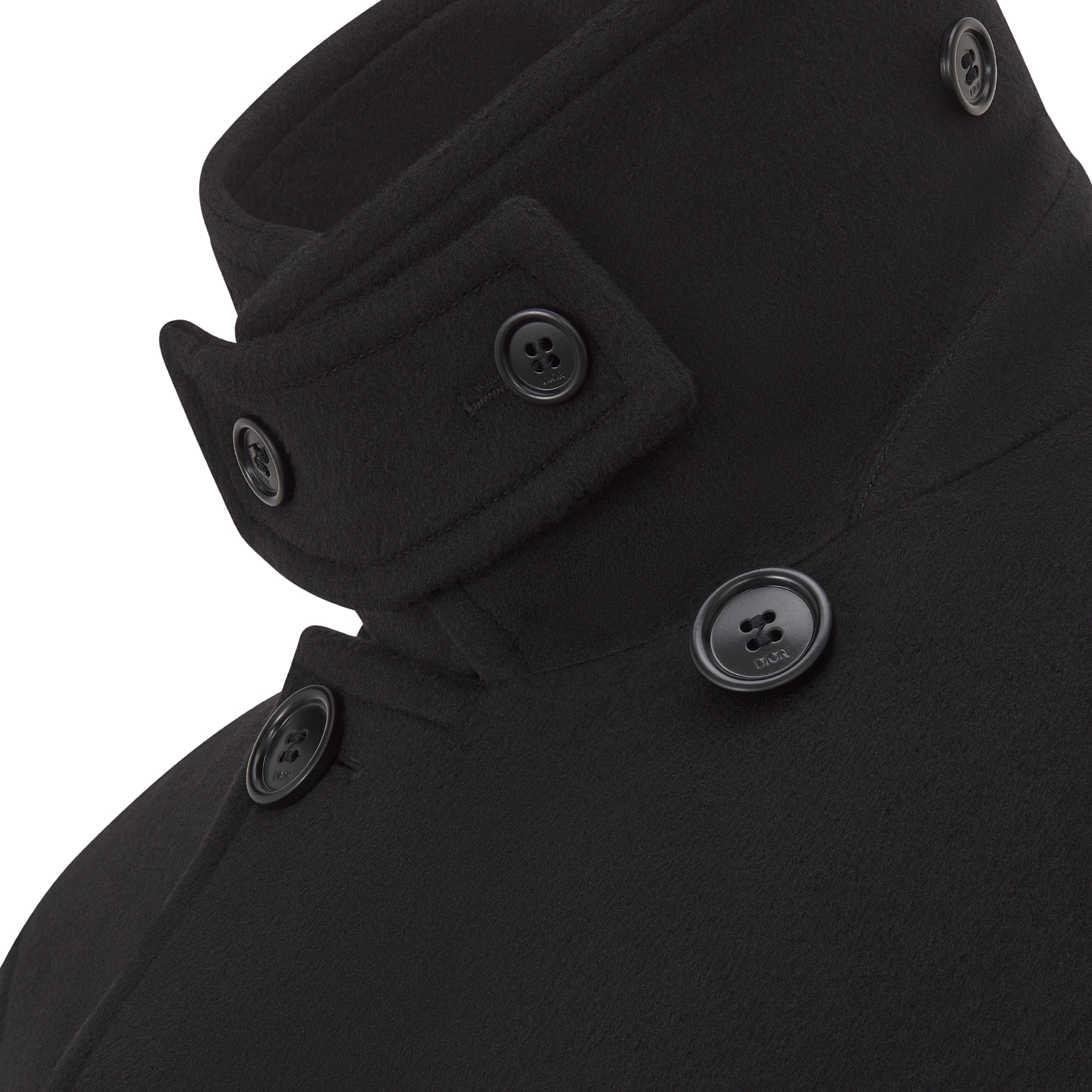 短款大衣 黑色山羊绒布料 E09